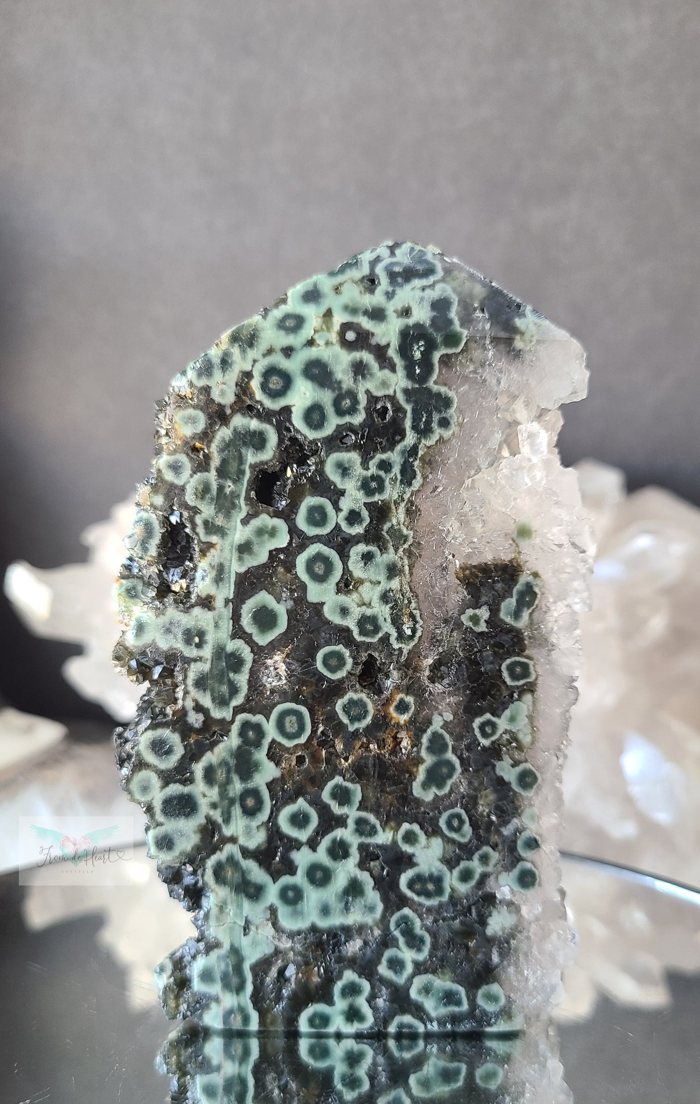 Ocean Jasper Tower w/ Dark Green Druzy