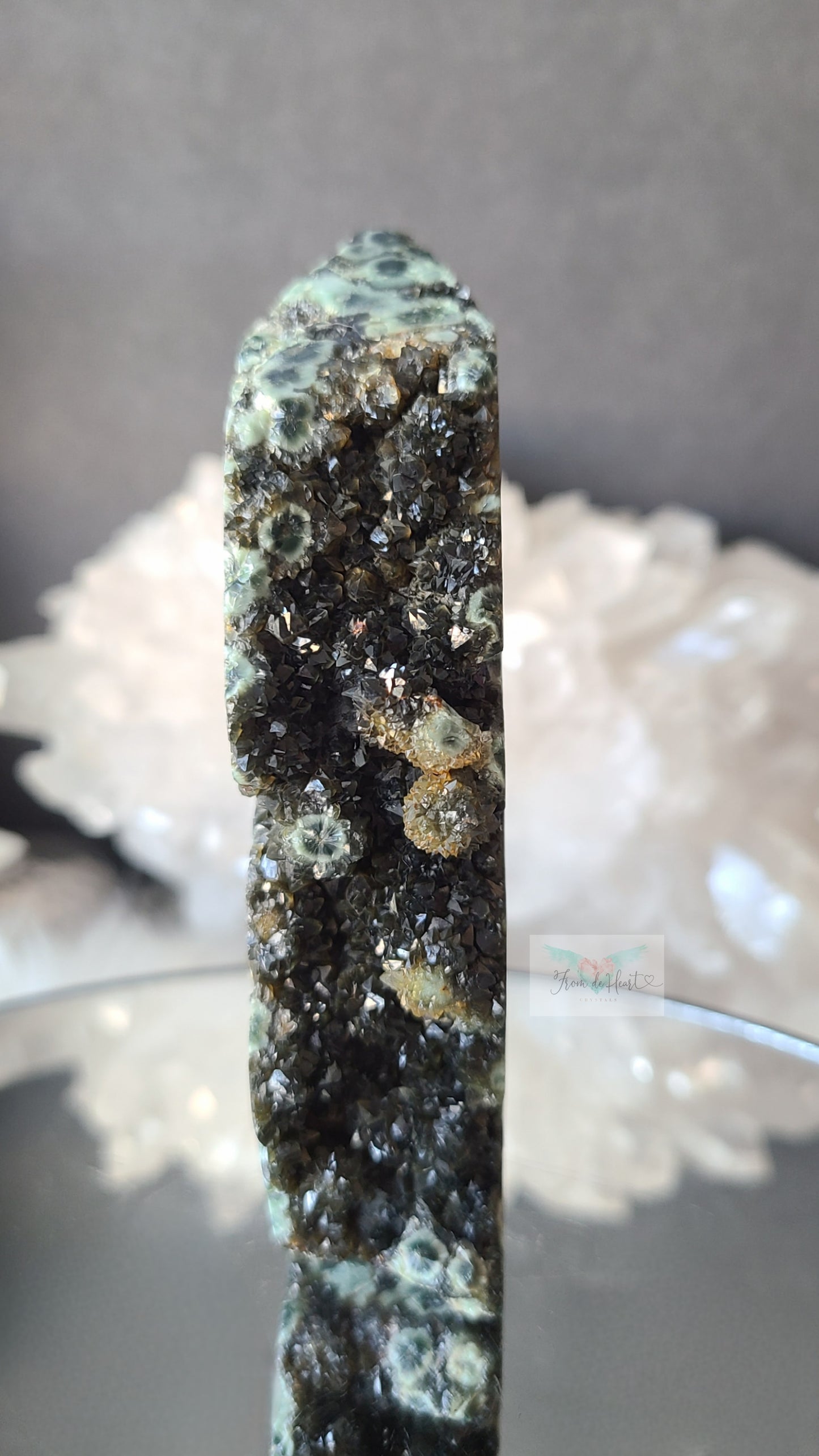 Ocean Jasper Tower w/ Dark Green Druzy