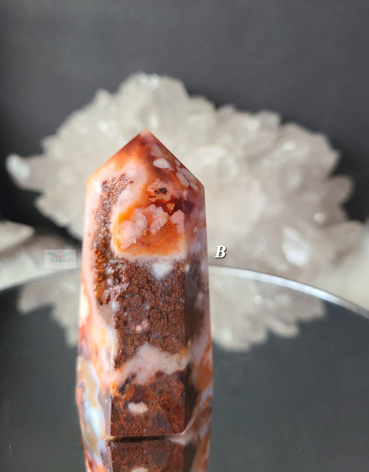 Carnelian Flower Agate Tower