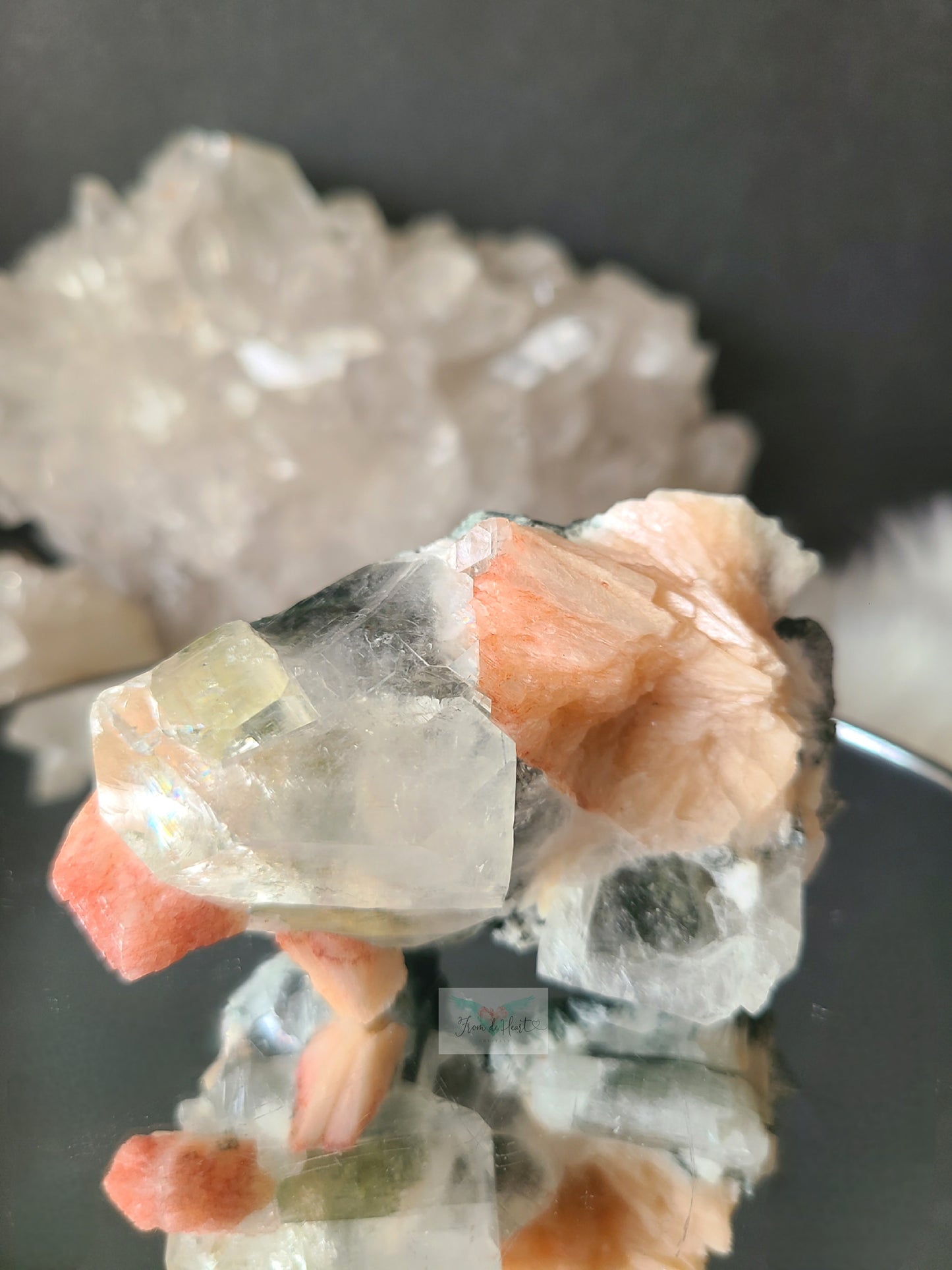 Cubic Apophyllite and Stilbite Cluster (Rare) (D)