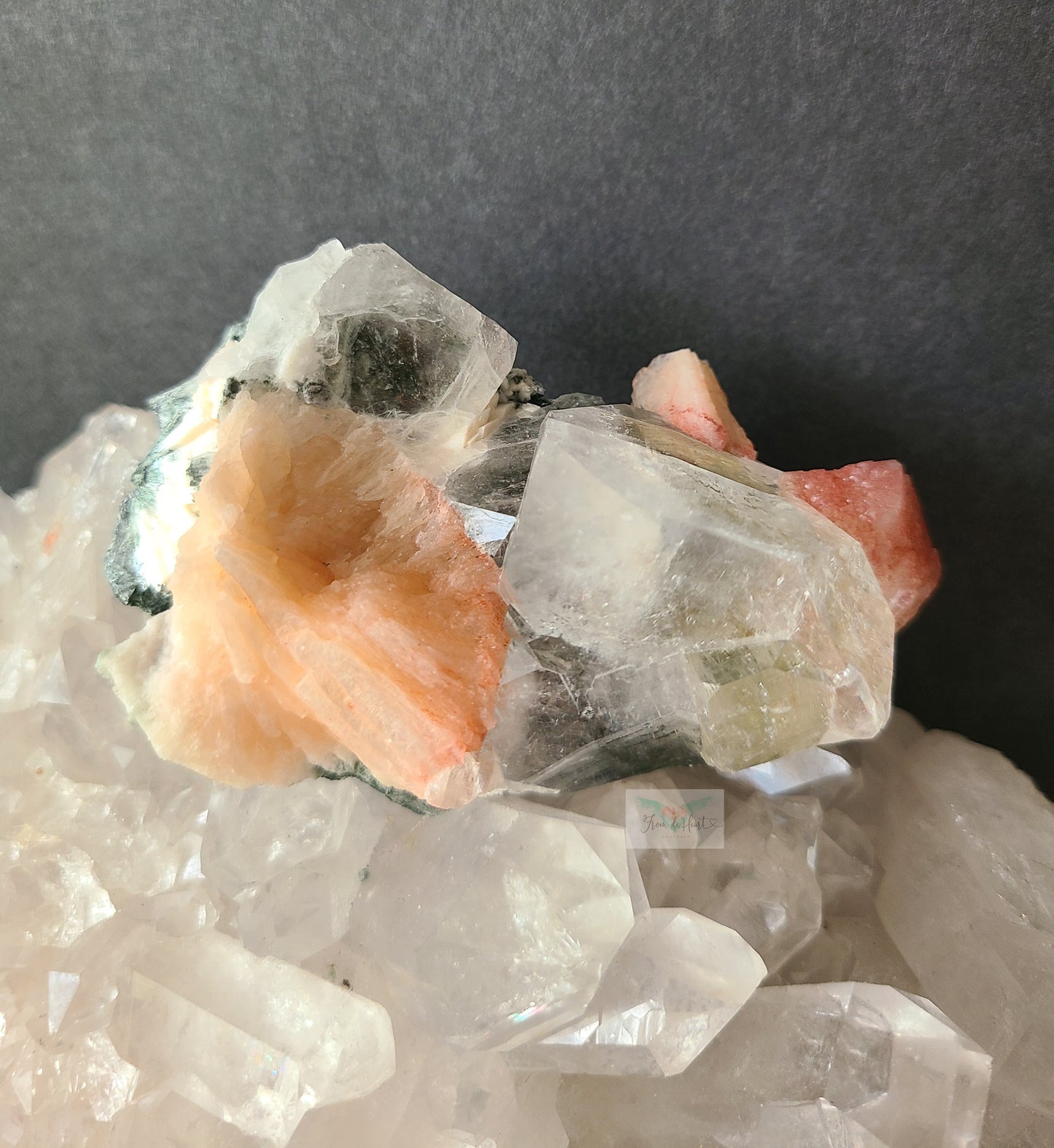 Cubic Apophyllite and Stilbite Cluster (Rare) (D)