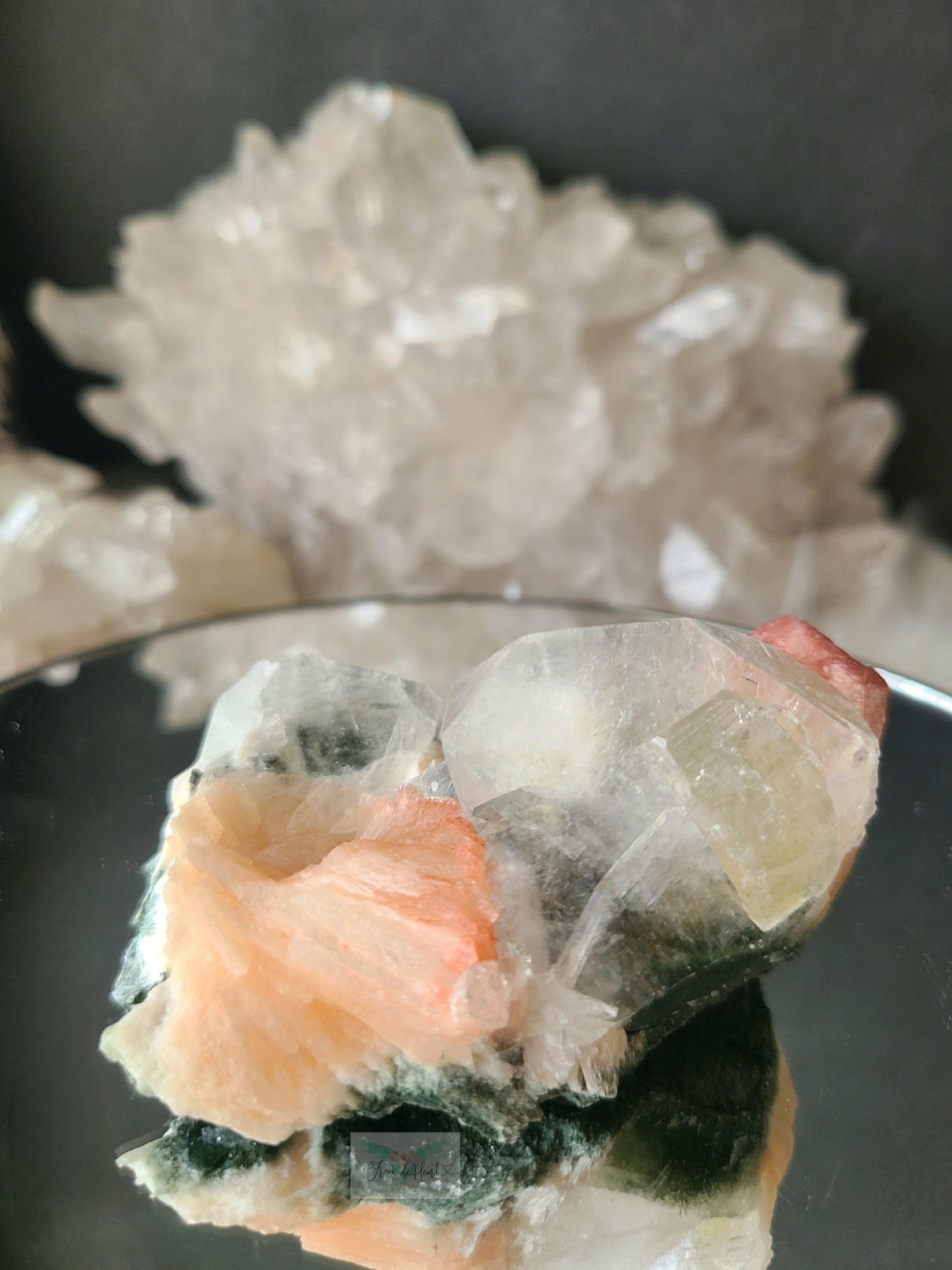 Cubic Apophyllite and Stilbite Cluster (Rare) (D)