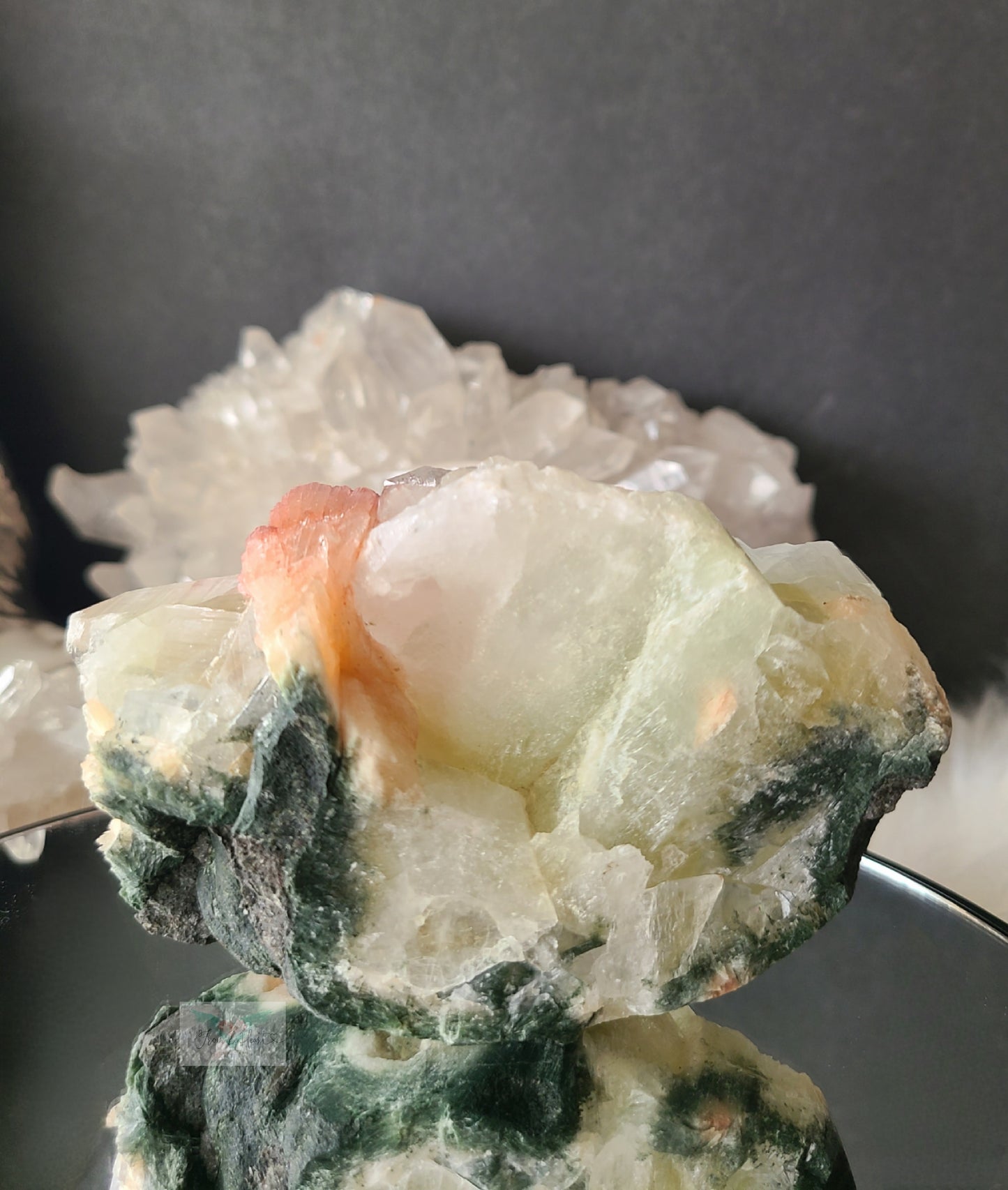 AAA Cubic Apophyllite and Stilbite Cluster (Rare) (B)