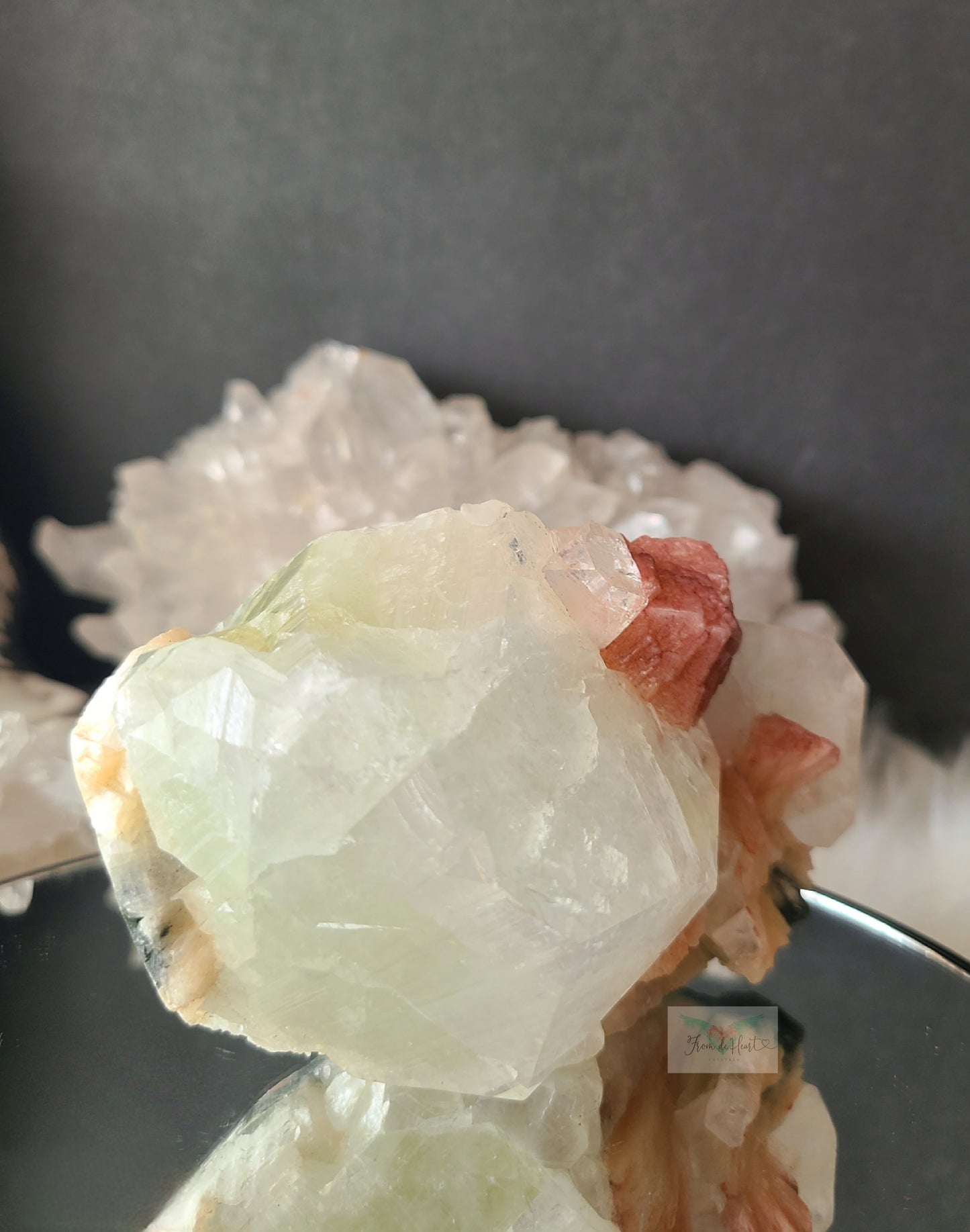 AAA Cubic Apophyllite and Stilbite Cluster (Rare) (B)