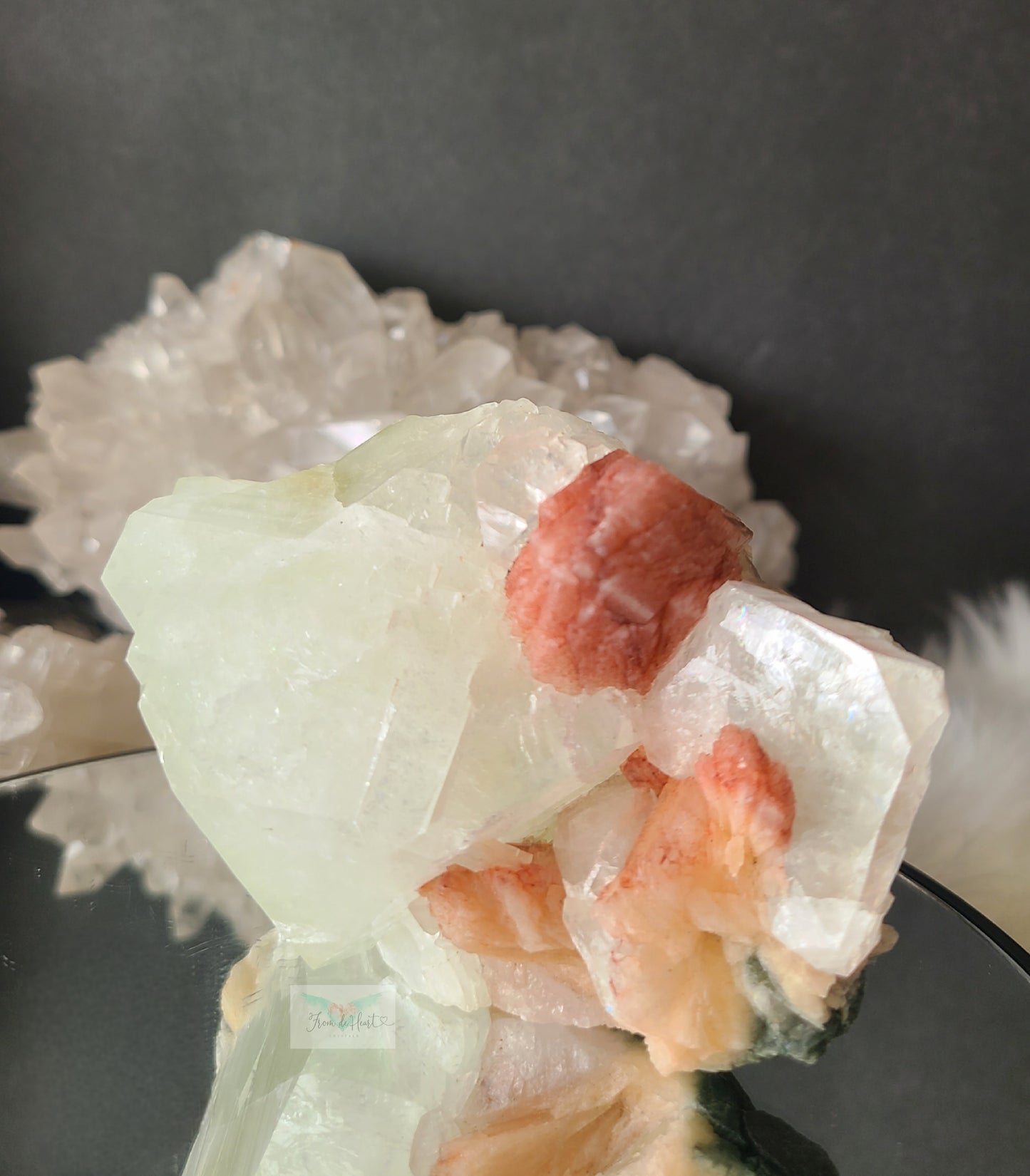 AAA Cubic Apophyllite and Stilbite Cluster (Rare) (B)