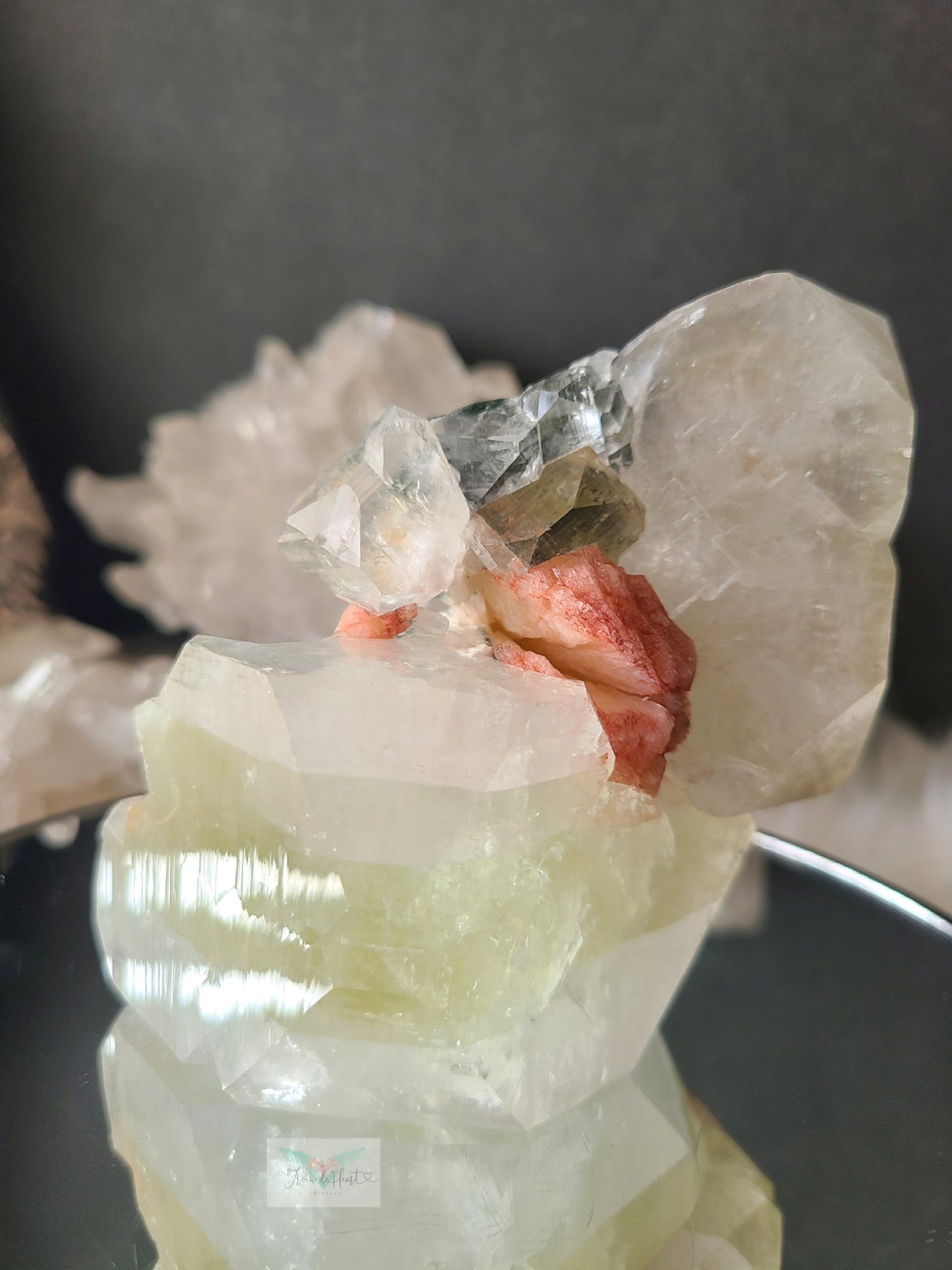 AAA Cubic Apophyllite and Stilbite Cluster (Rare) (A)