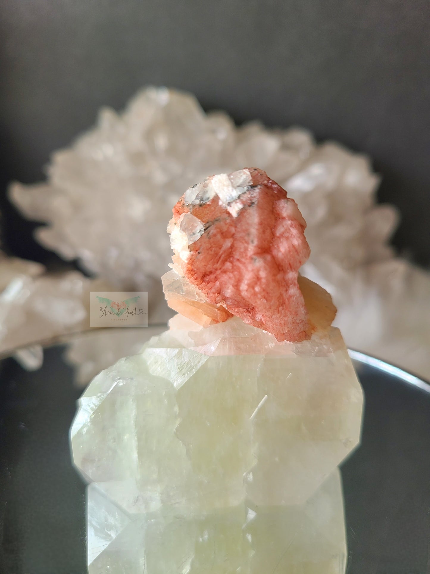 Cubic Apophyllite and Stilbite Cluster (Rare) (C)