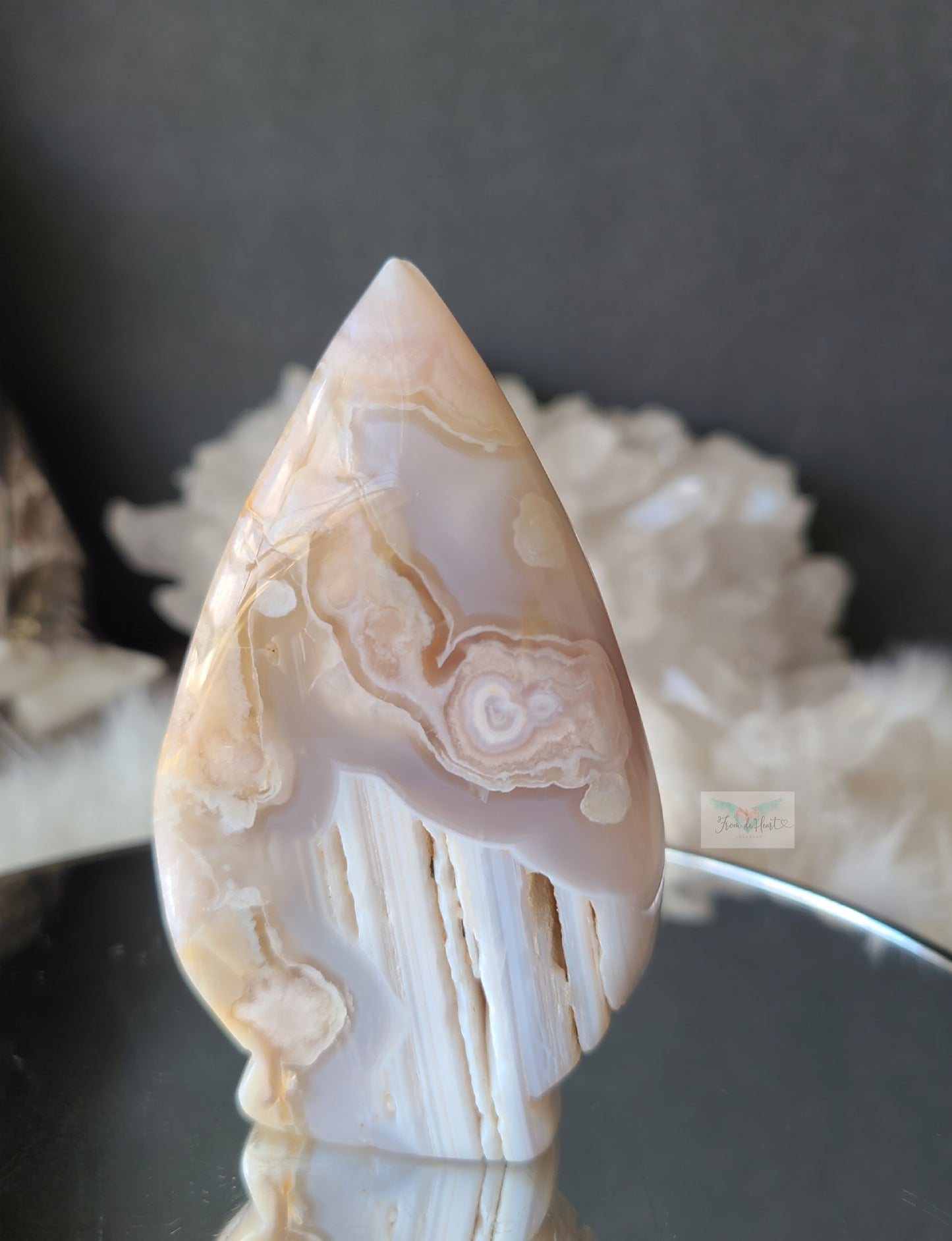 Banded Flower Agate Flame (B)