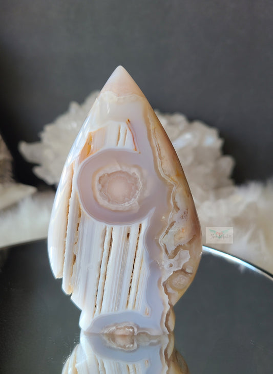 Banded Flower Agate Flame (B)