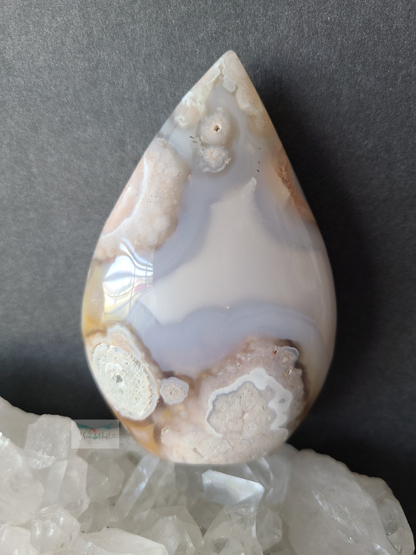 Blue Flower Agate Flame