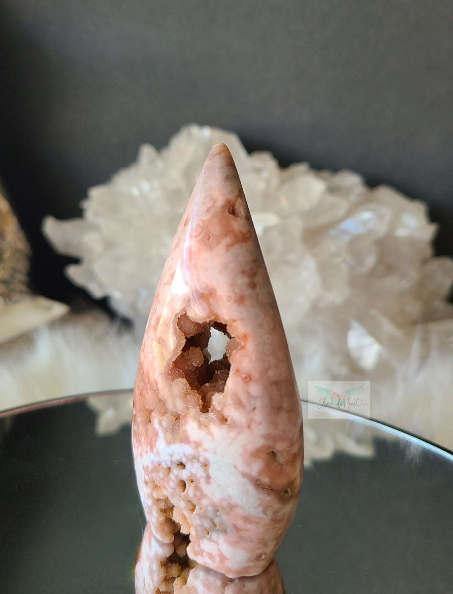 Botryoidal Pink Amethyst Flame (B)