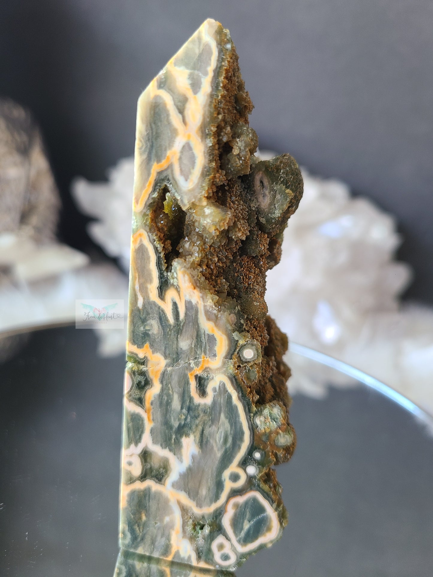 Druzy Ocean Jasper Tower