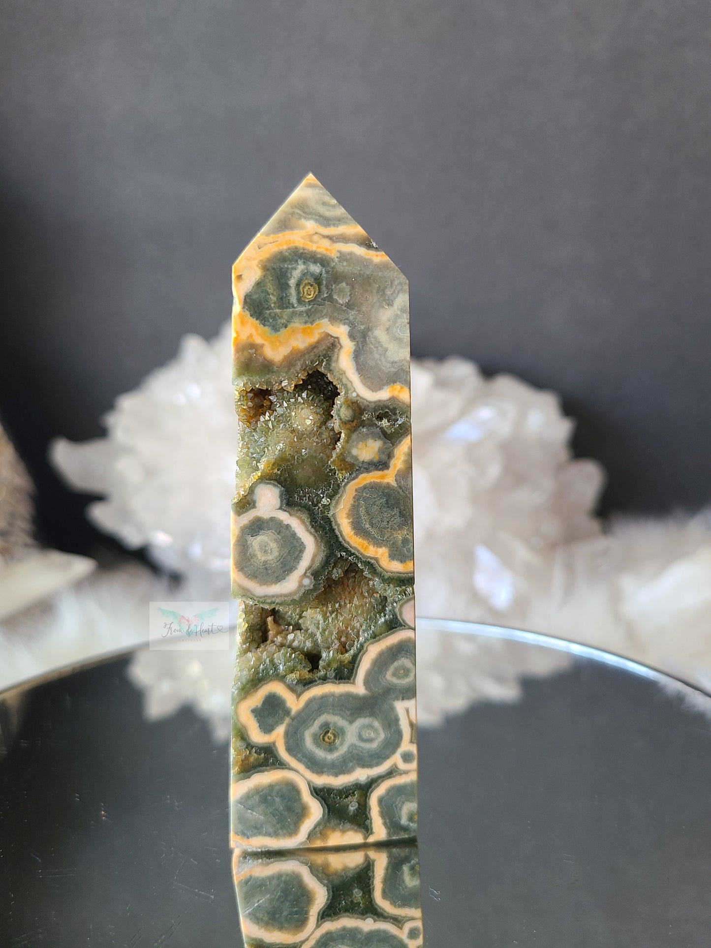 Druzy Ocean Jasper Tower