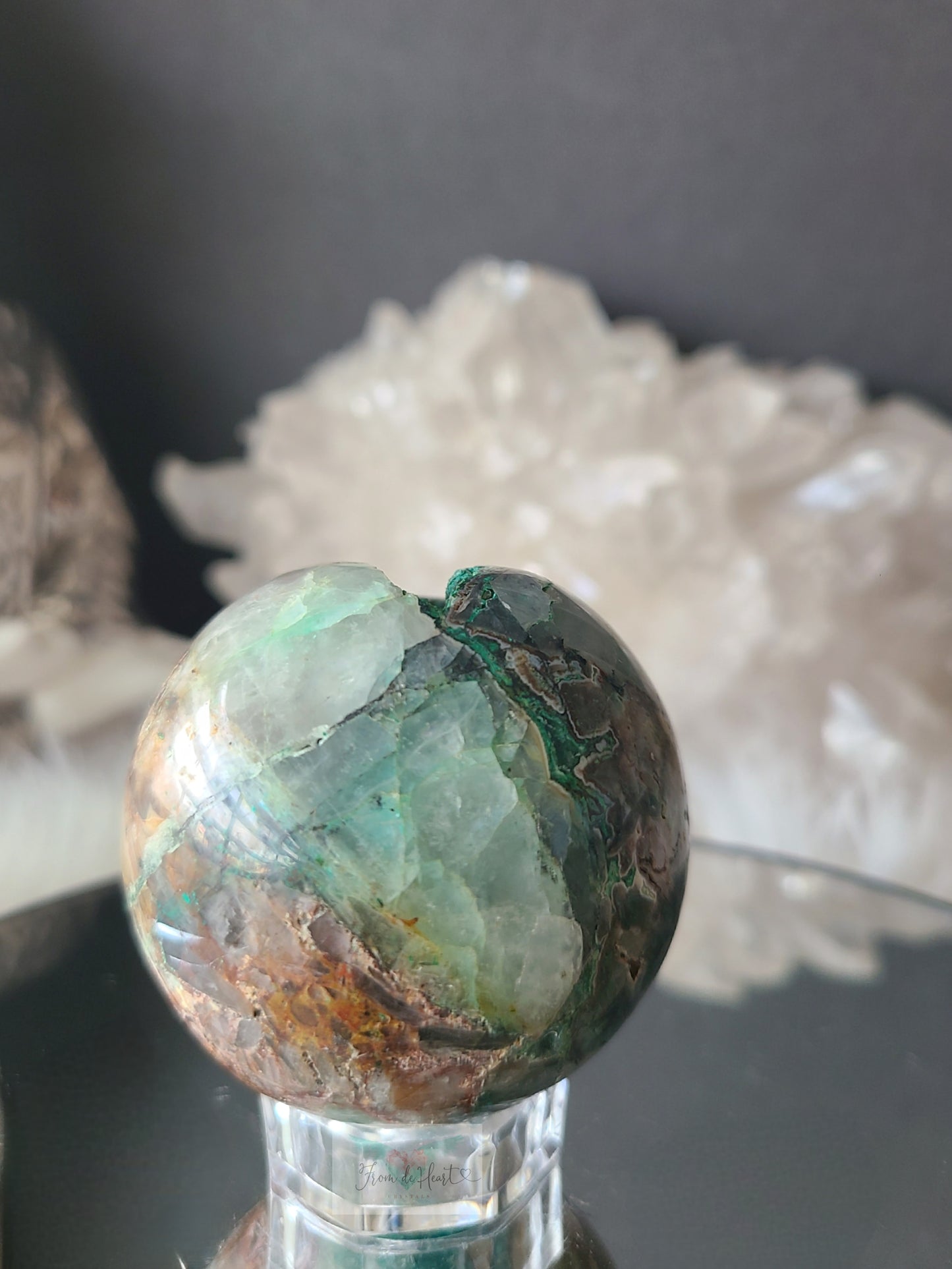 Peruvian Quantum Quattro Sphere and Pocket Stone Pair (Rare)