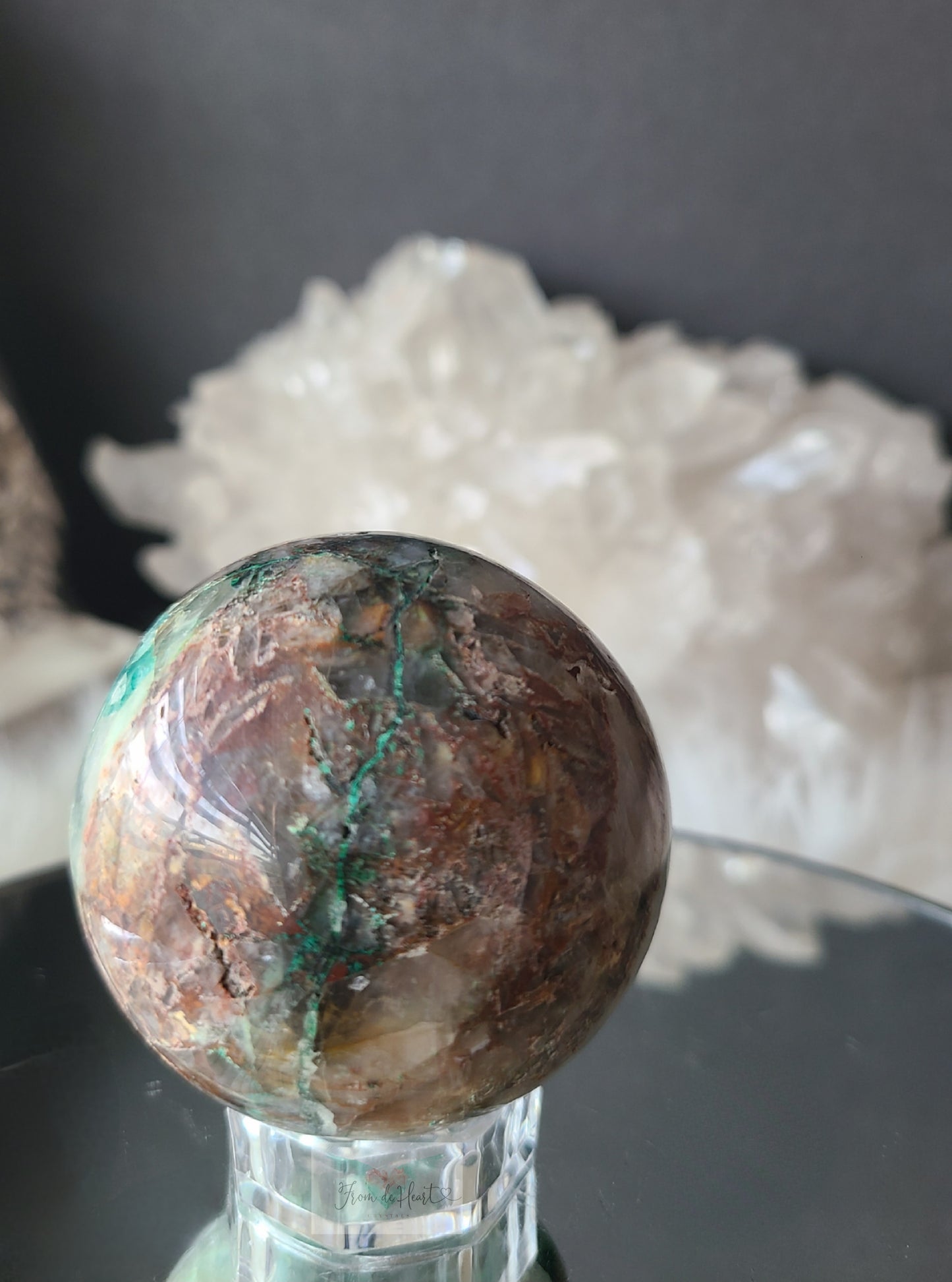 Peruvian Quantum Quattro Sphere and Pocket Stone Pair (Rare)