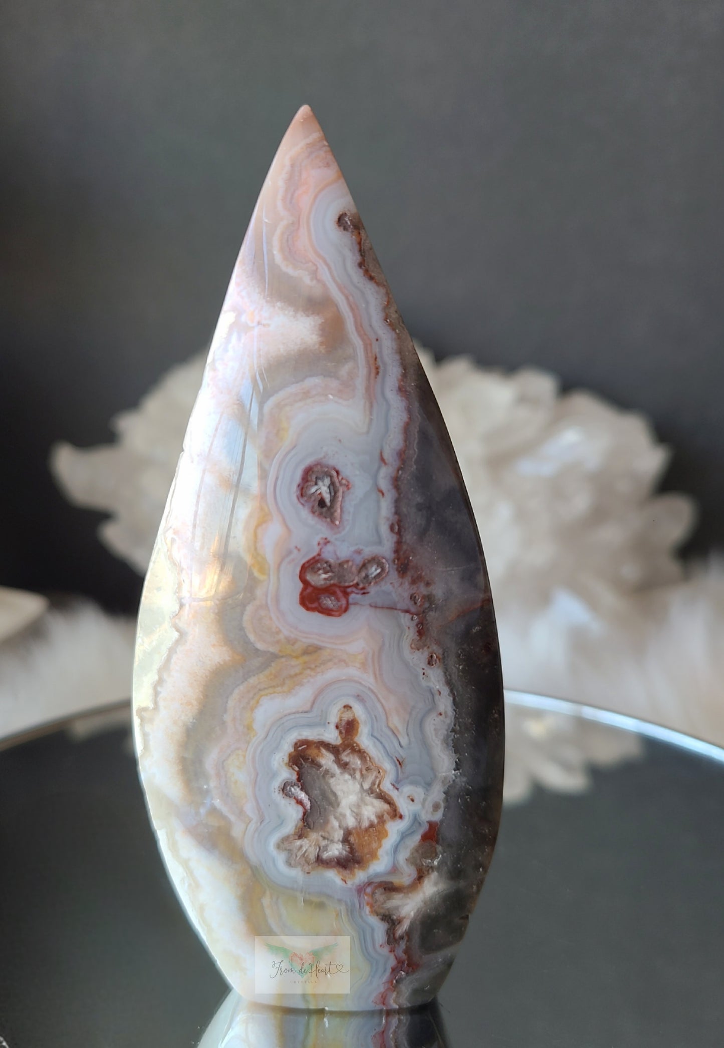 Mexican Agate Quartz Flame (A)