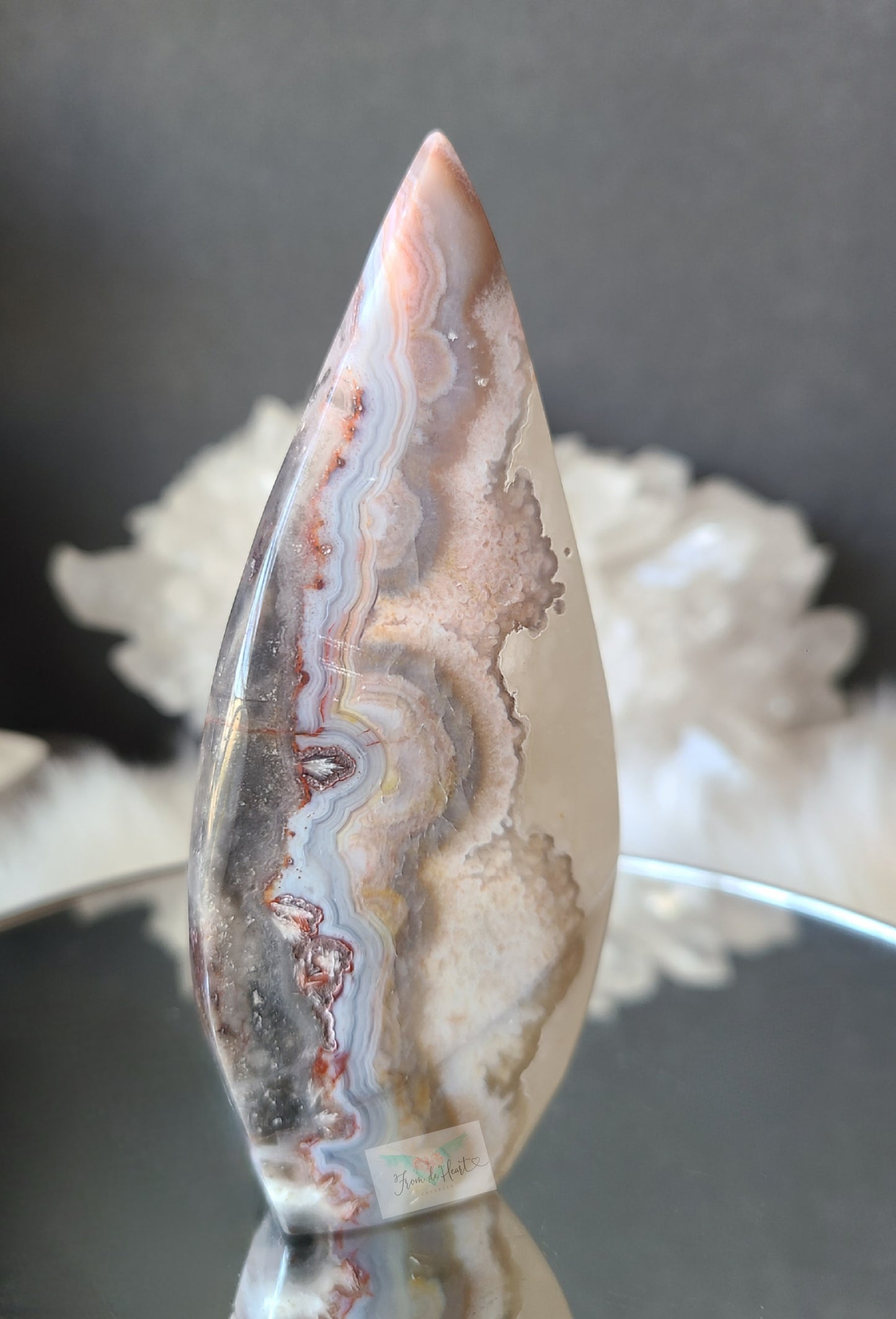 Mexican Agate Quartz Flame (A)