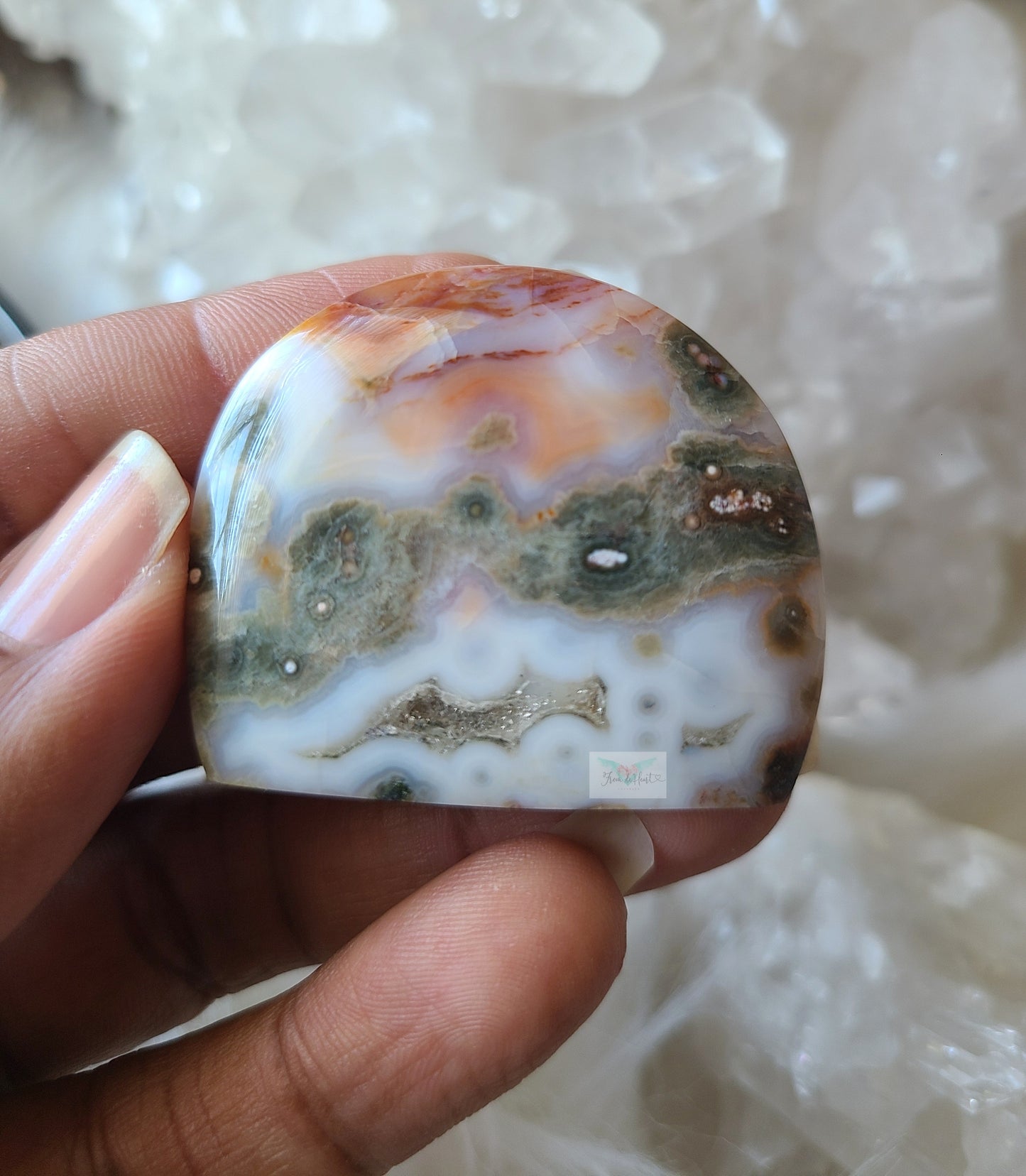 Old stock Peach Ocean Jasper Freeform