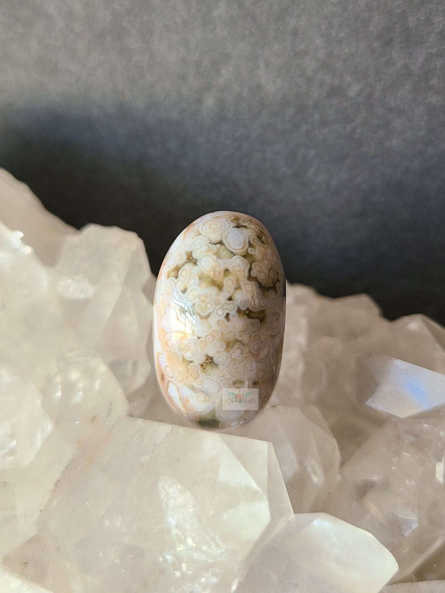 Pink Old Stock Ocean Jasper Pocket Stone