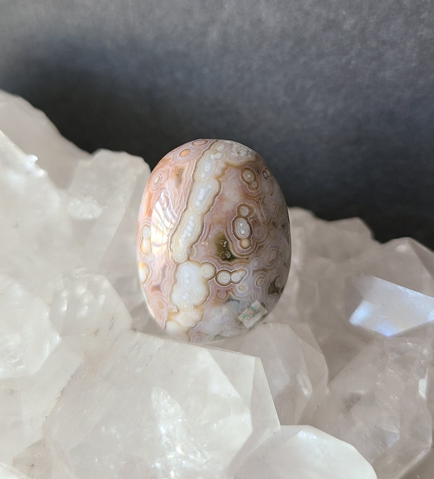 Pink Old Stock Ocean Jasper Pocket Stone