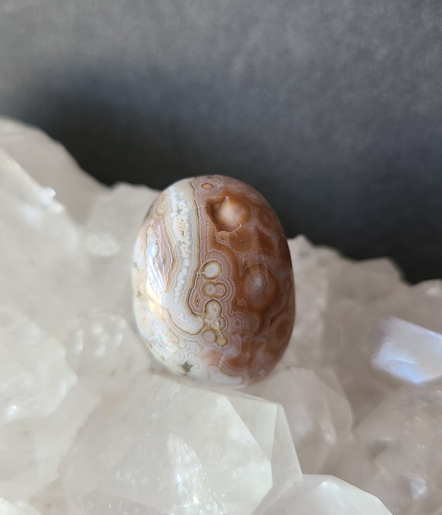 Pink Old Stock Ocean Jasper Pocket Stone