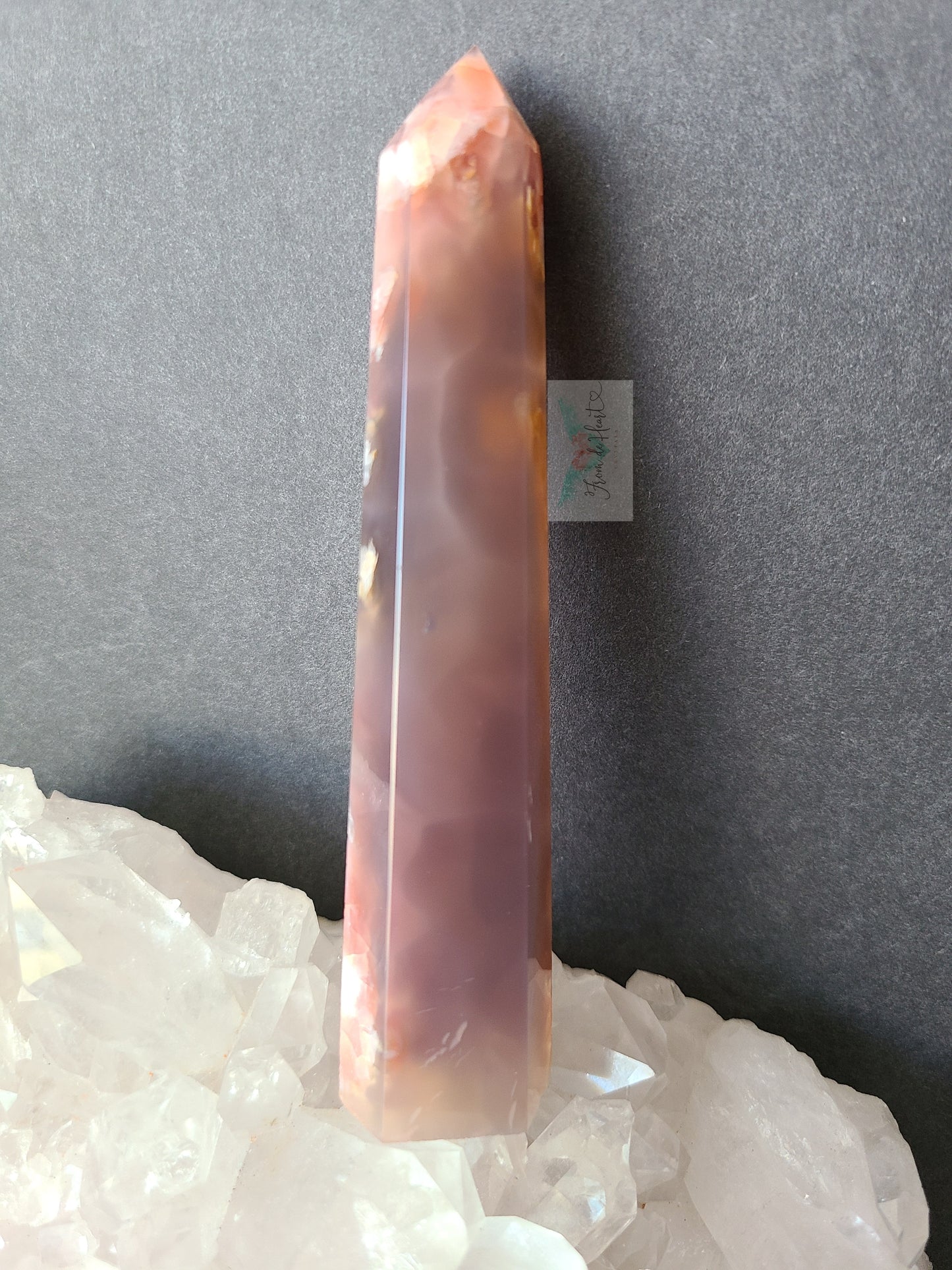 Pink Flower Agate Tower (RARE FIND)