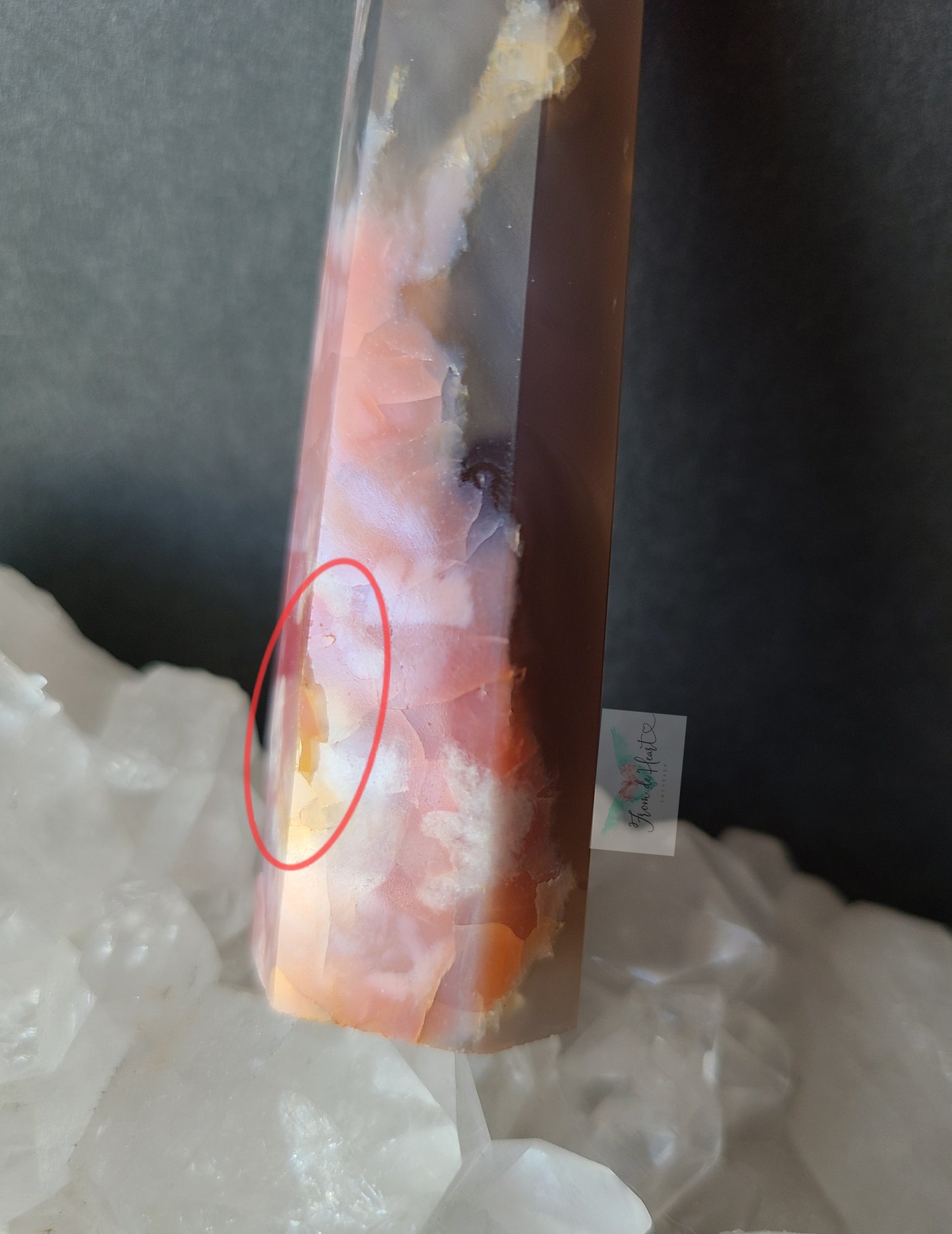 Pink Flower Agate Tower (RARE FIND)