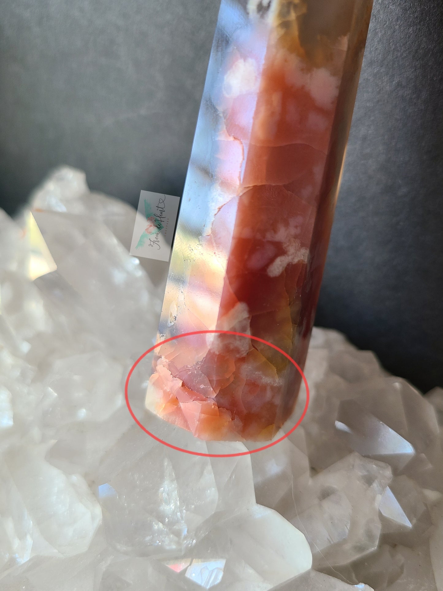 Pink Flower Agate Tower (RARE FIND)