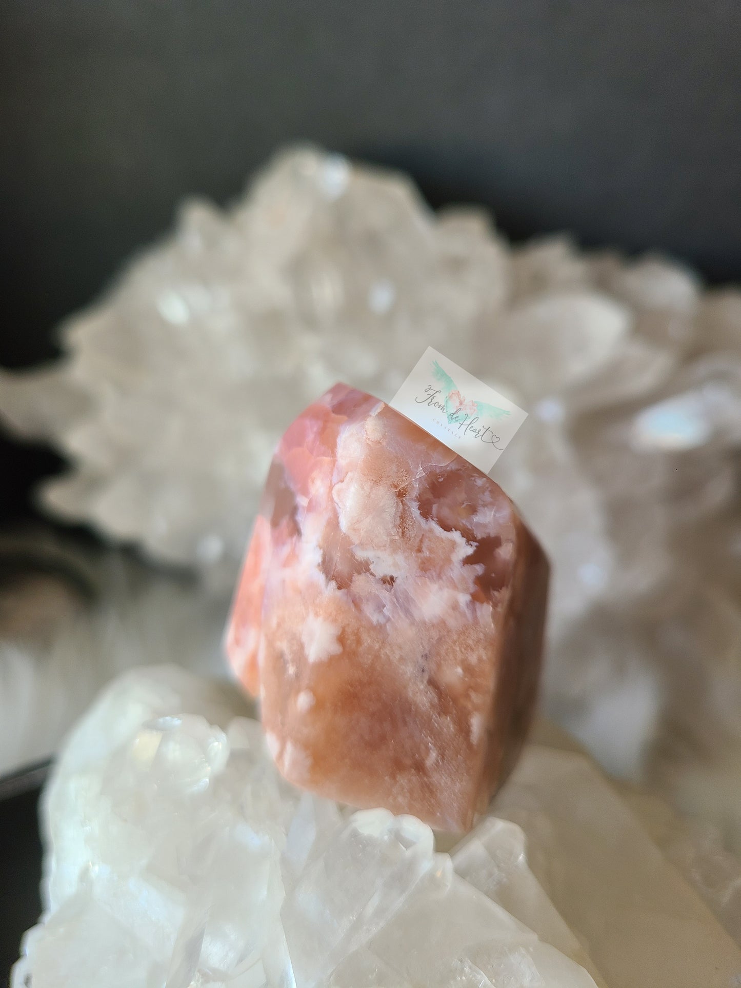 Pink and Green Flower Agate Free form (RARE FIND)