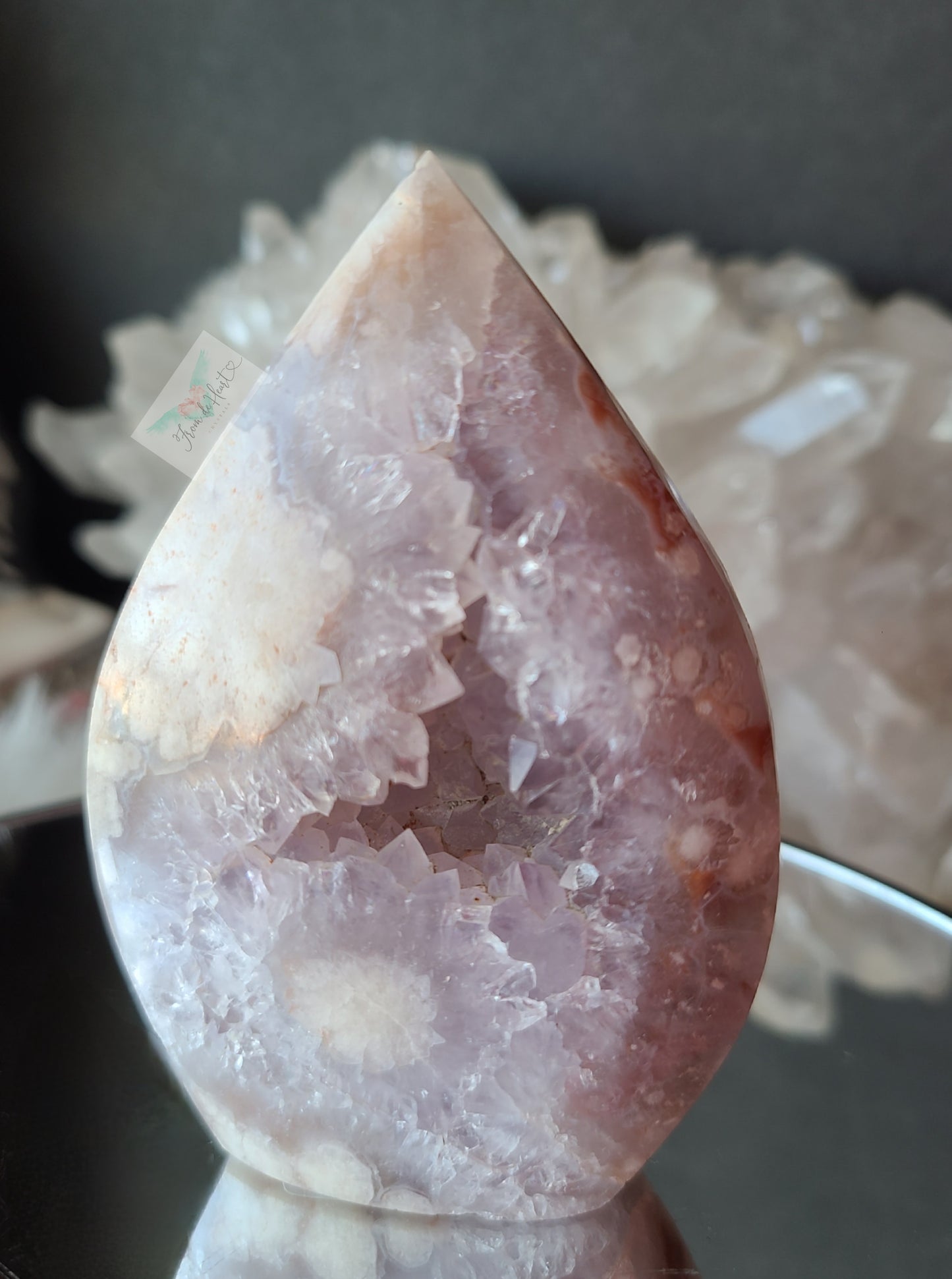 Amethyst Flower Agate Flame