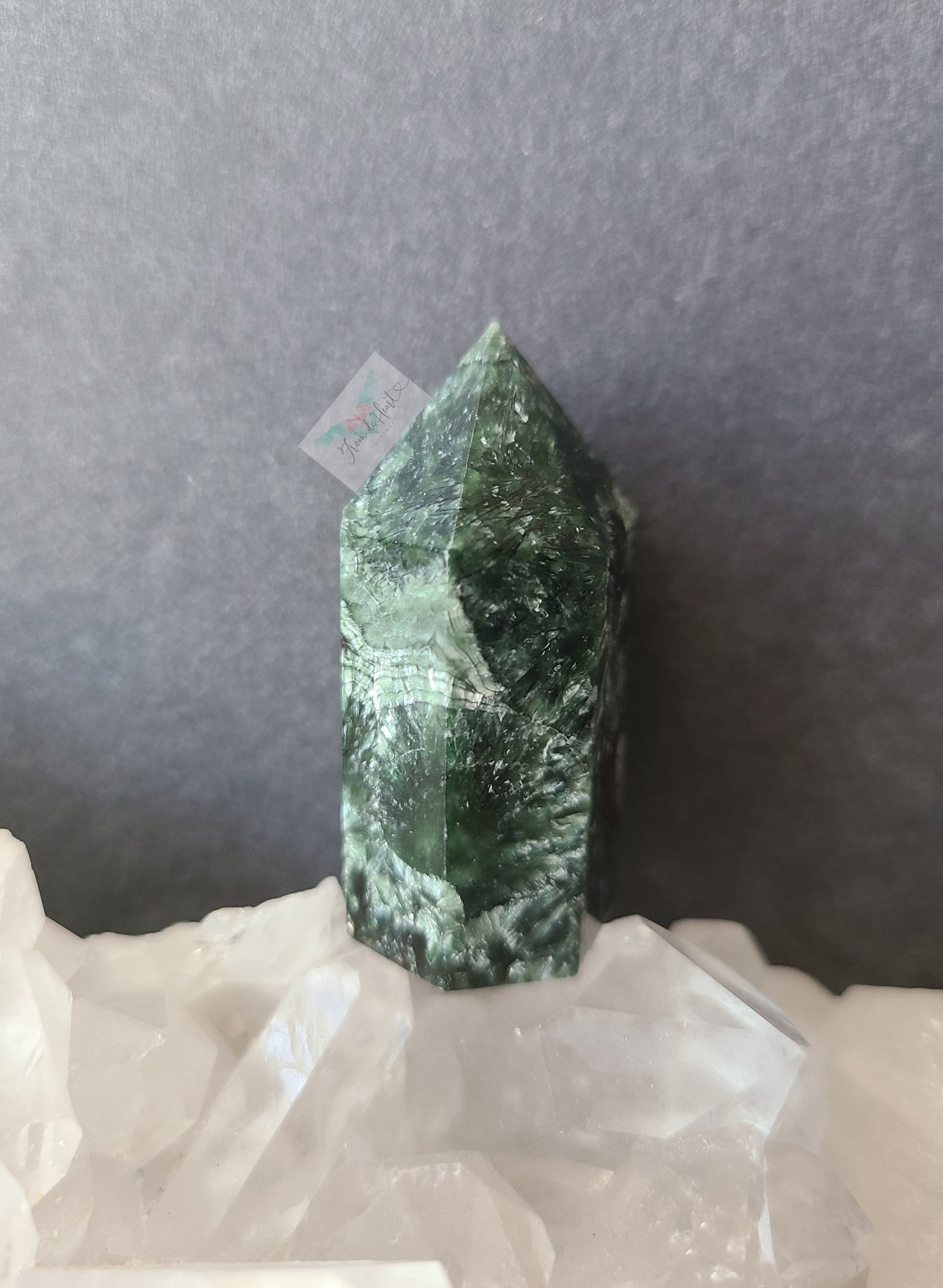 Seraphinite Point and Bracelet (Pair)