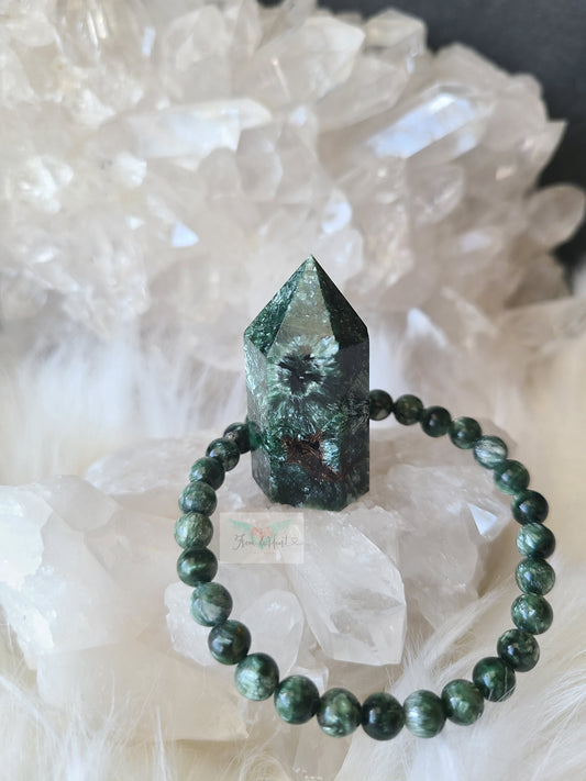 Seraphinite Point and Bracelet (Pair)