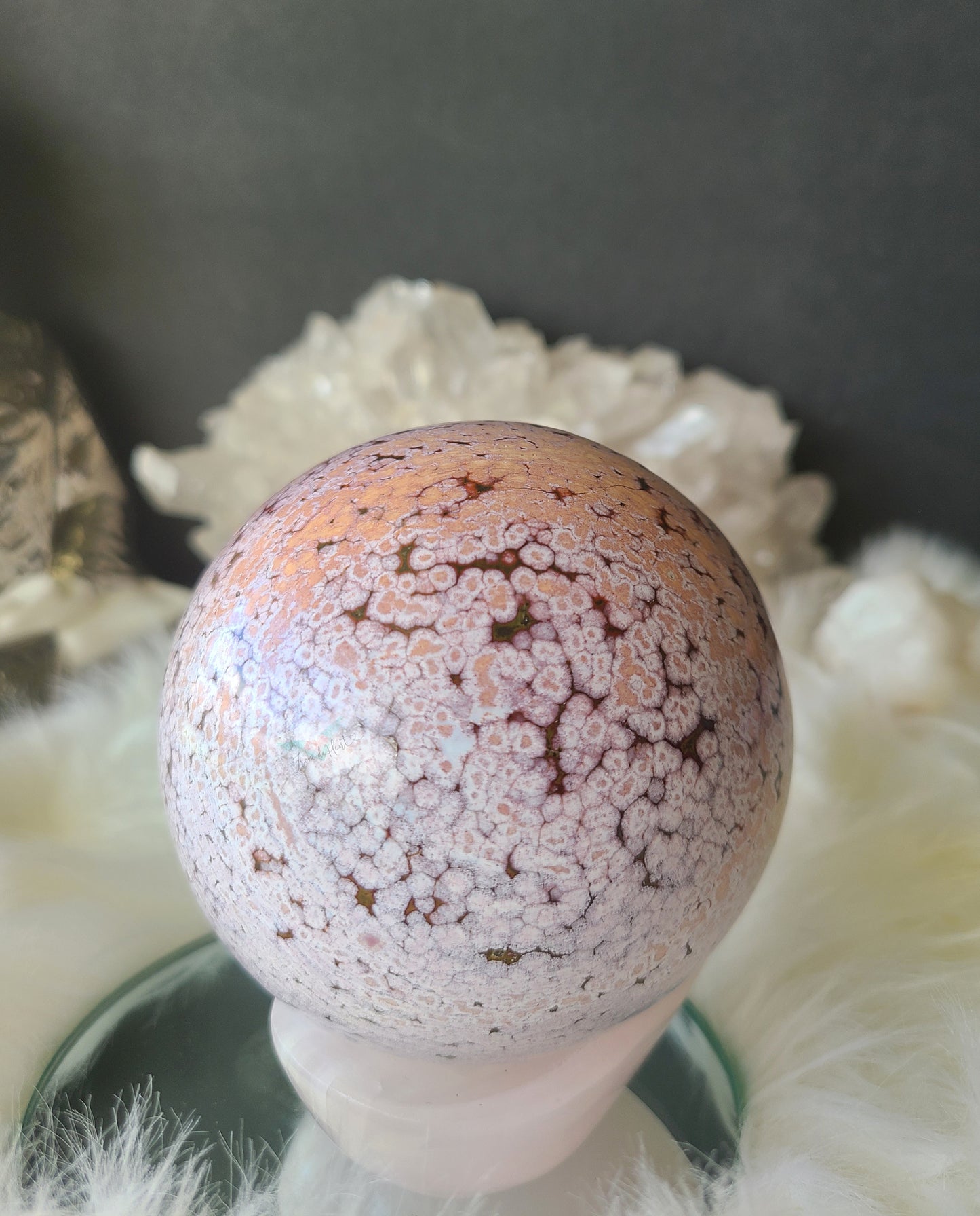 Large Pink Ocean Jasper Sphere