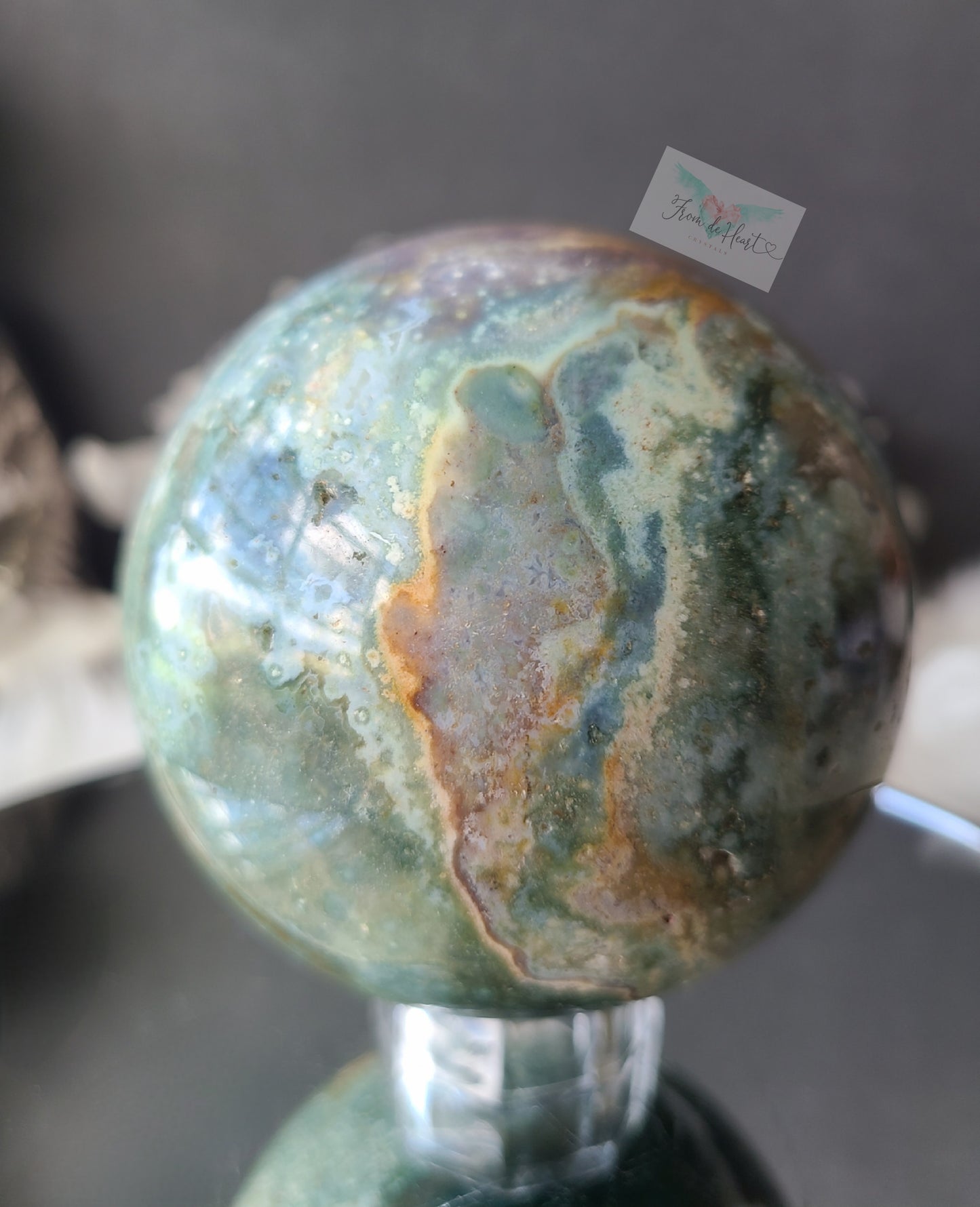 Ocean Jasper and Pyrite Sphere