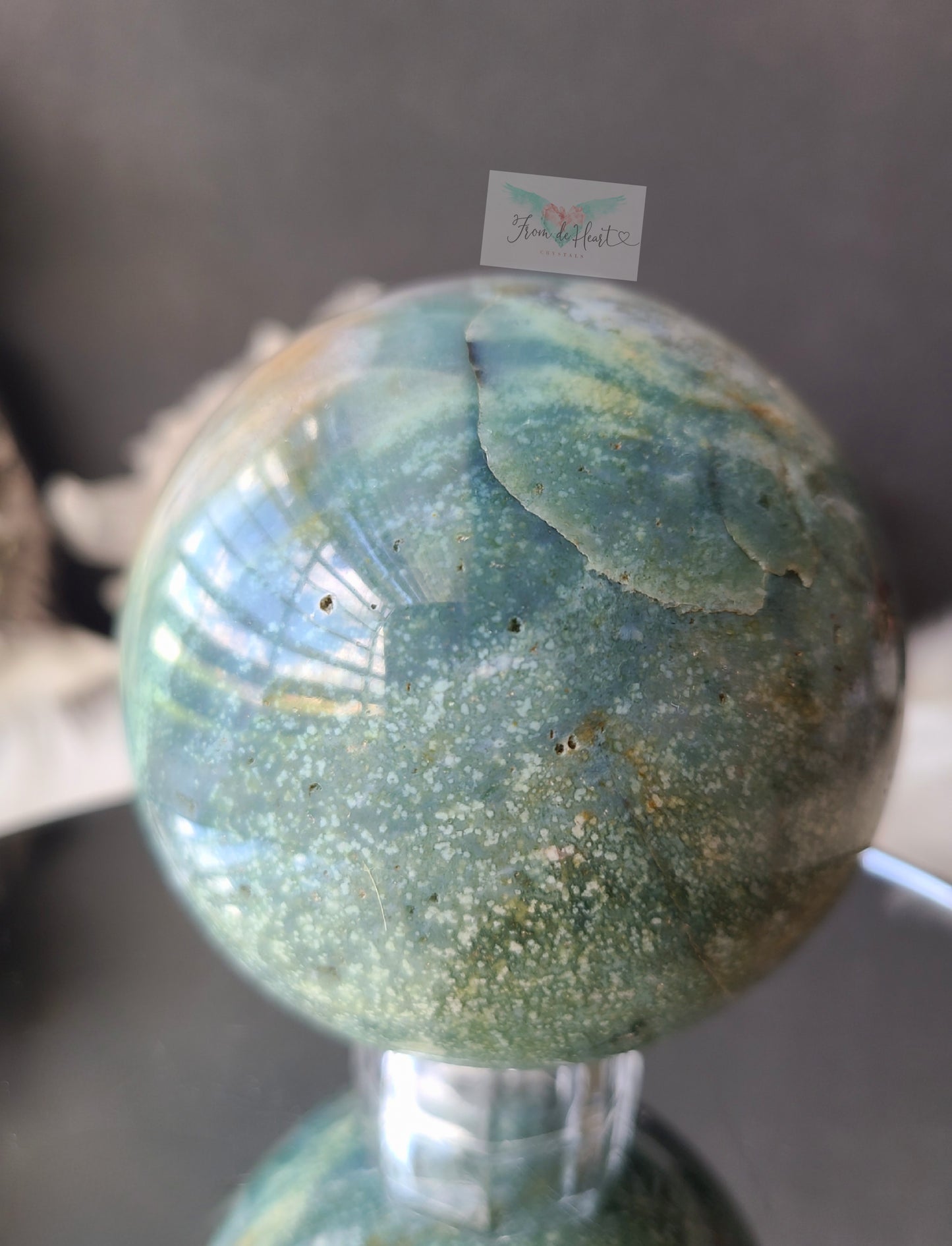 Ocean Jasper and Pyrite Sphere