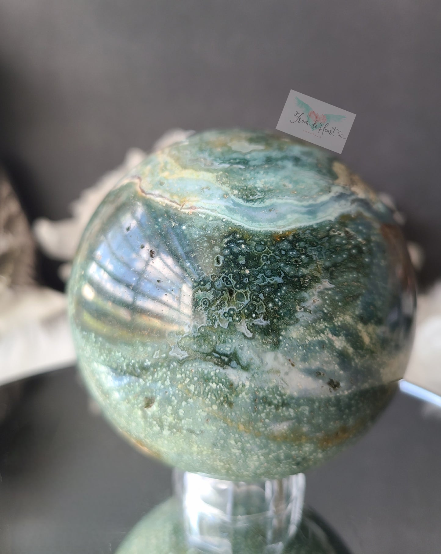 Ocean Jasper and Pyrite Sphere