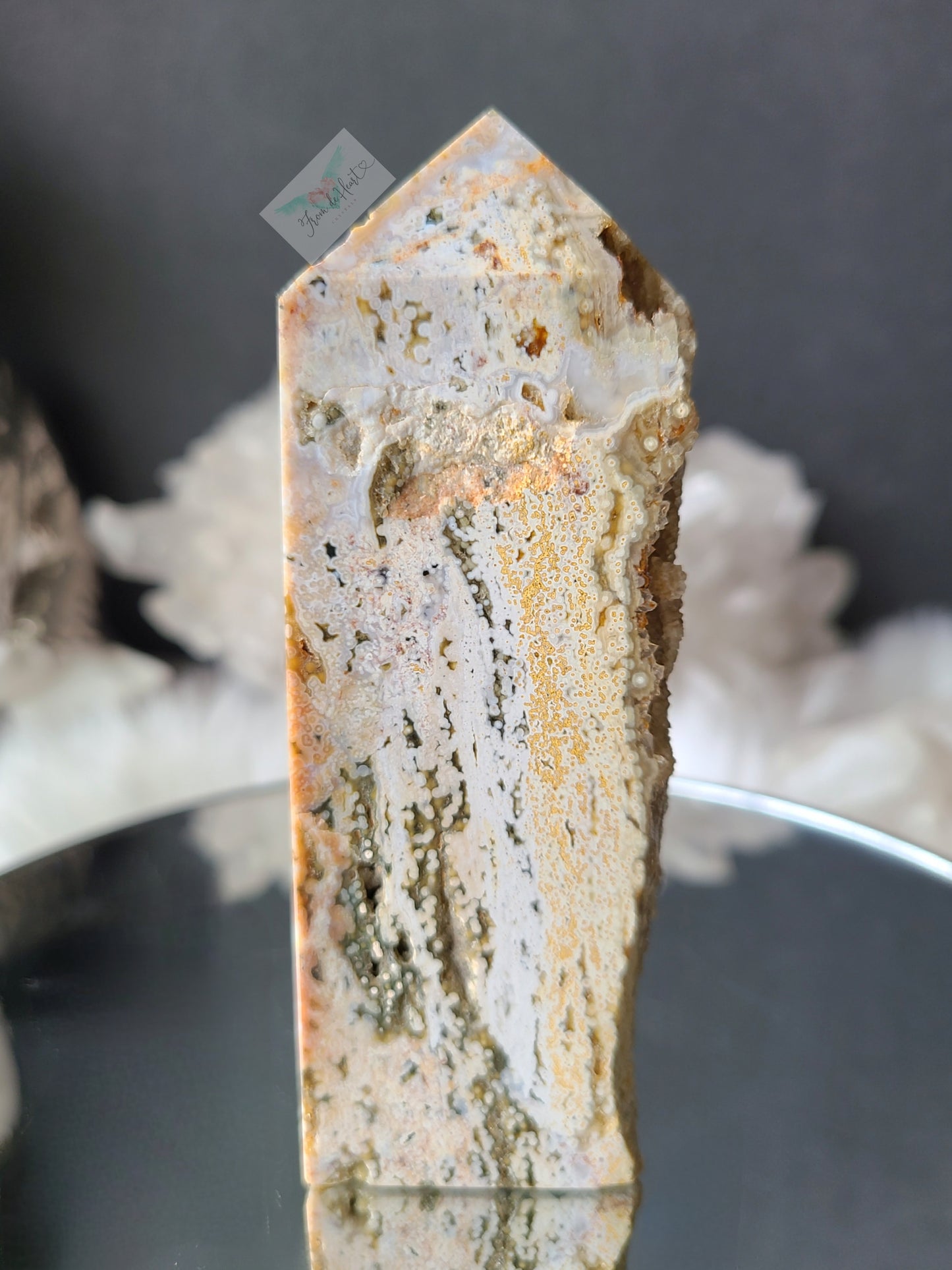 Druzy Ocean Jasper Obelisk