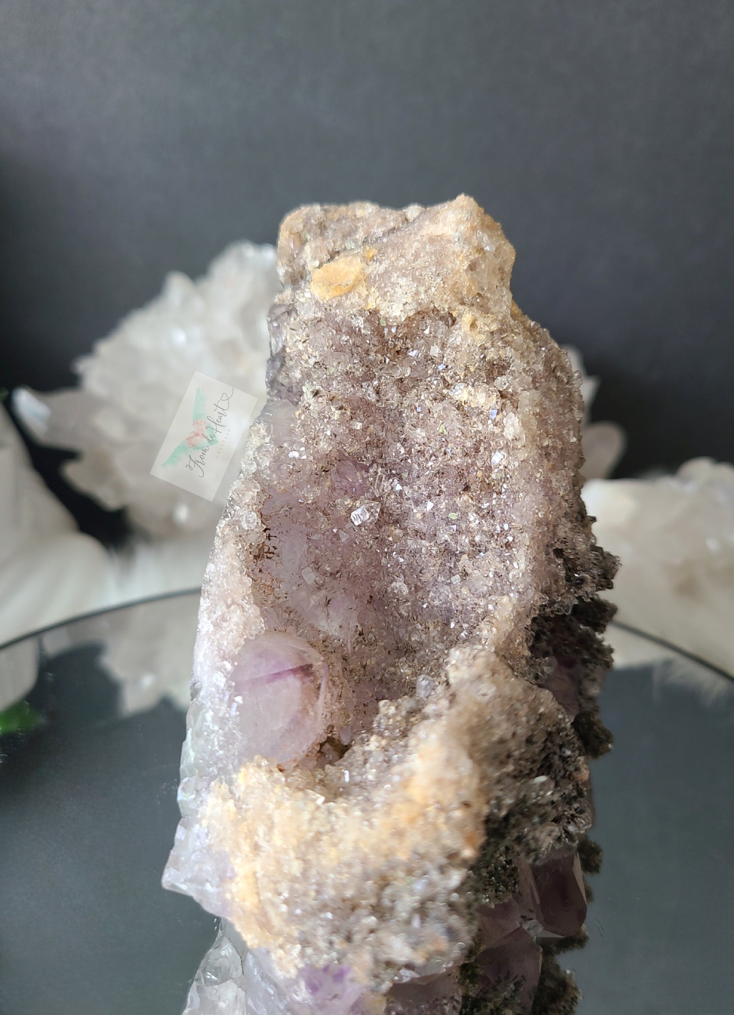 Stunning Druzy Amethyst Cut base