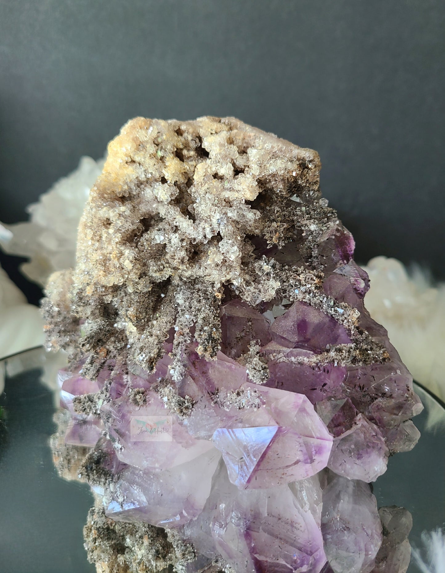 Stunning Druzy Amethyst Cut base