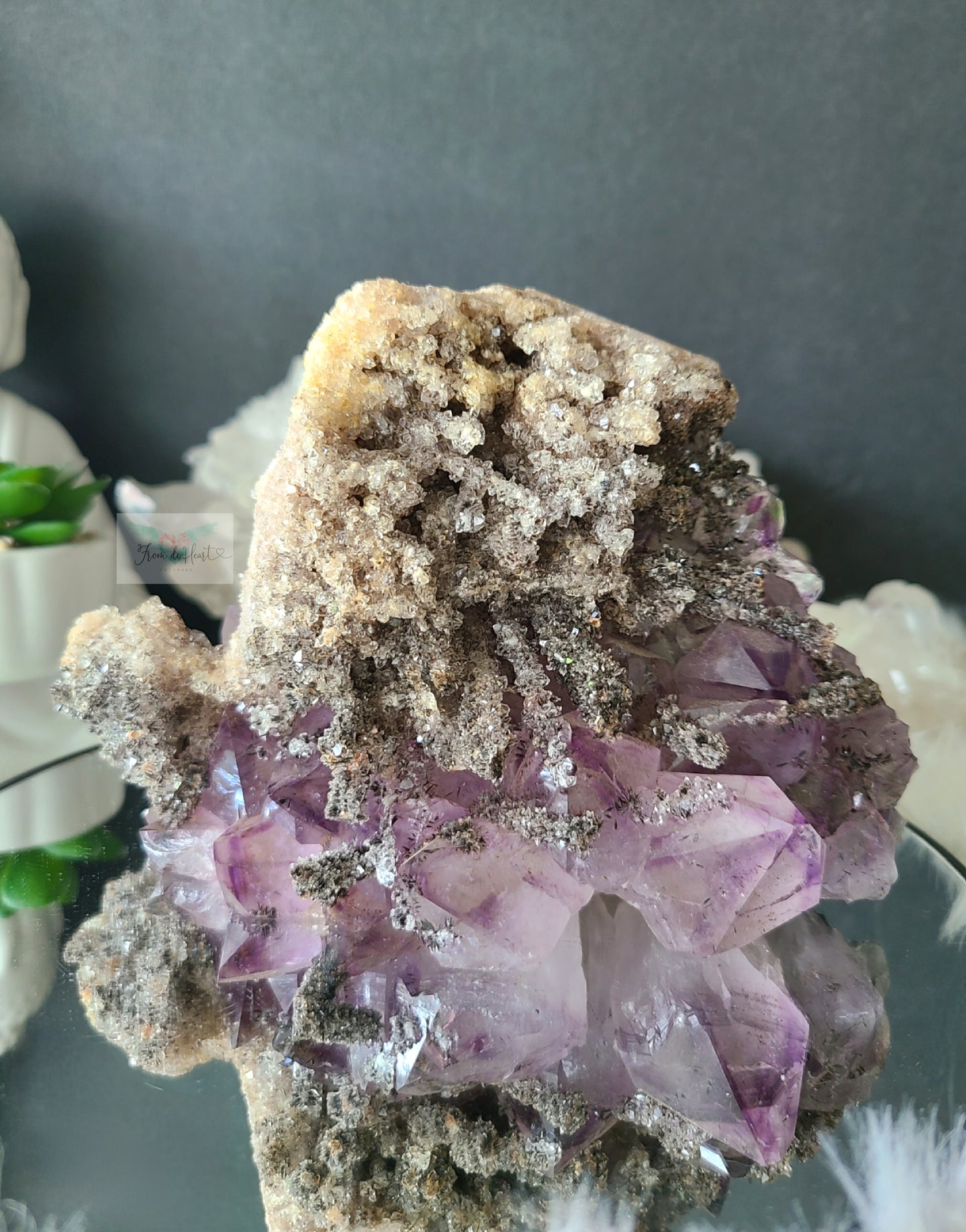 Stunning Druzy Amethyst Cut base