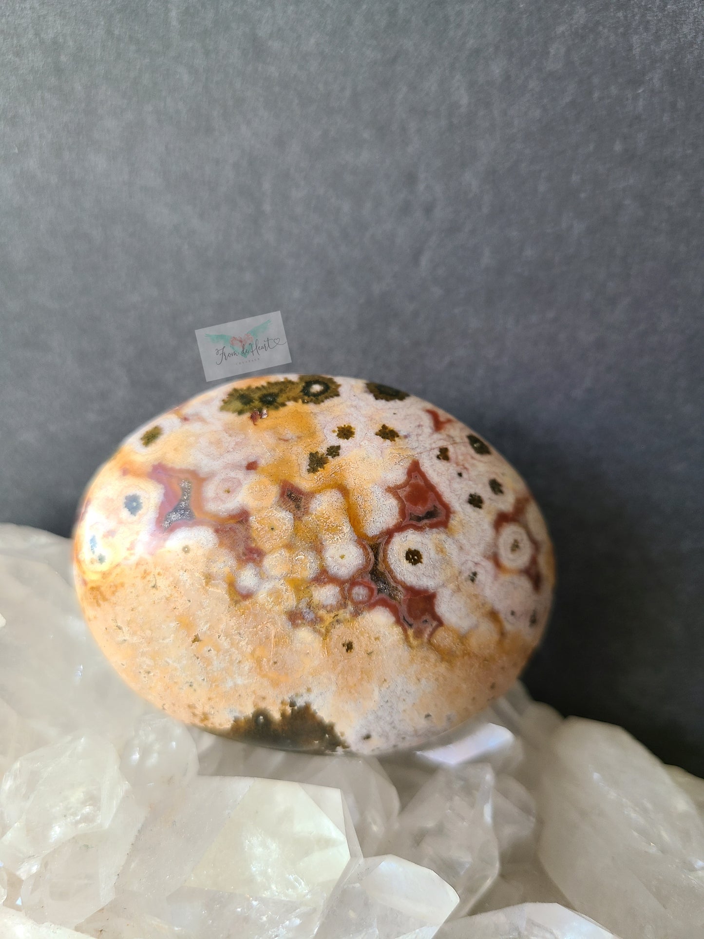 Unique Ocean Jasper Palmstone (RARE)