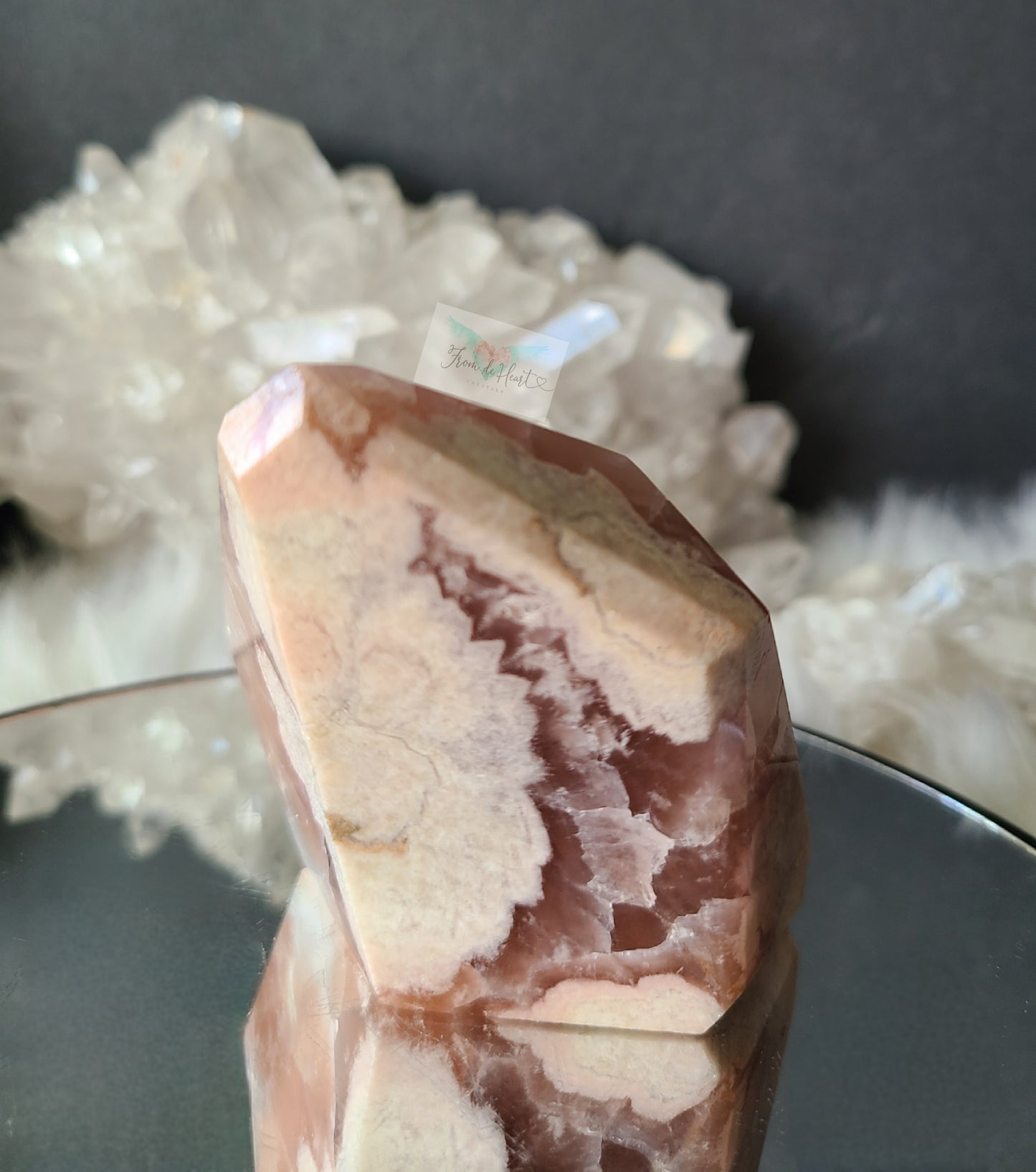 Pink Amethyst Flower Agate Freeform