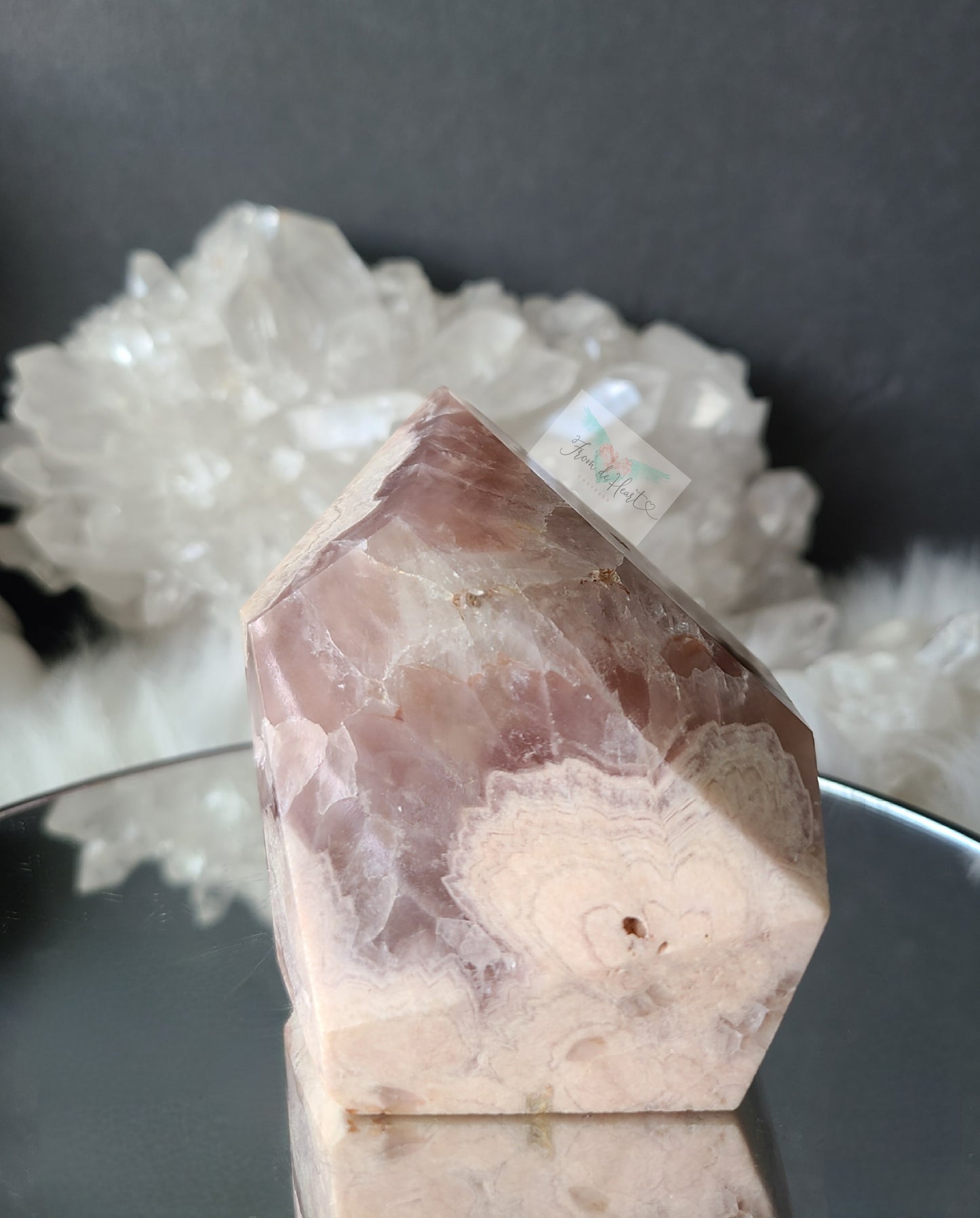 Pink Amethyst Flower Agate Freeform