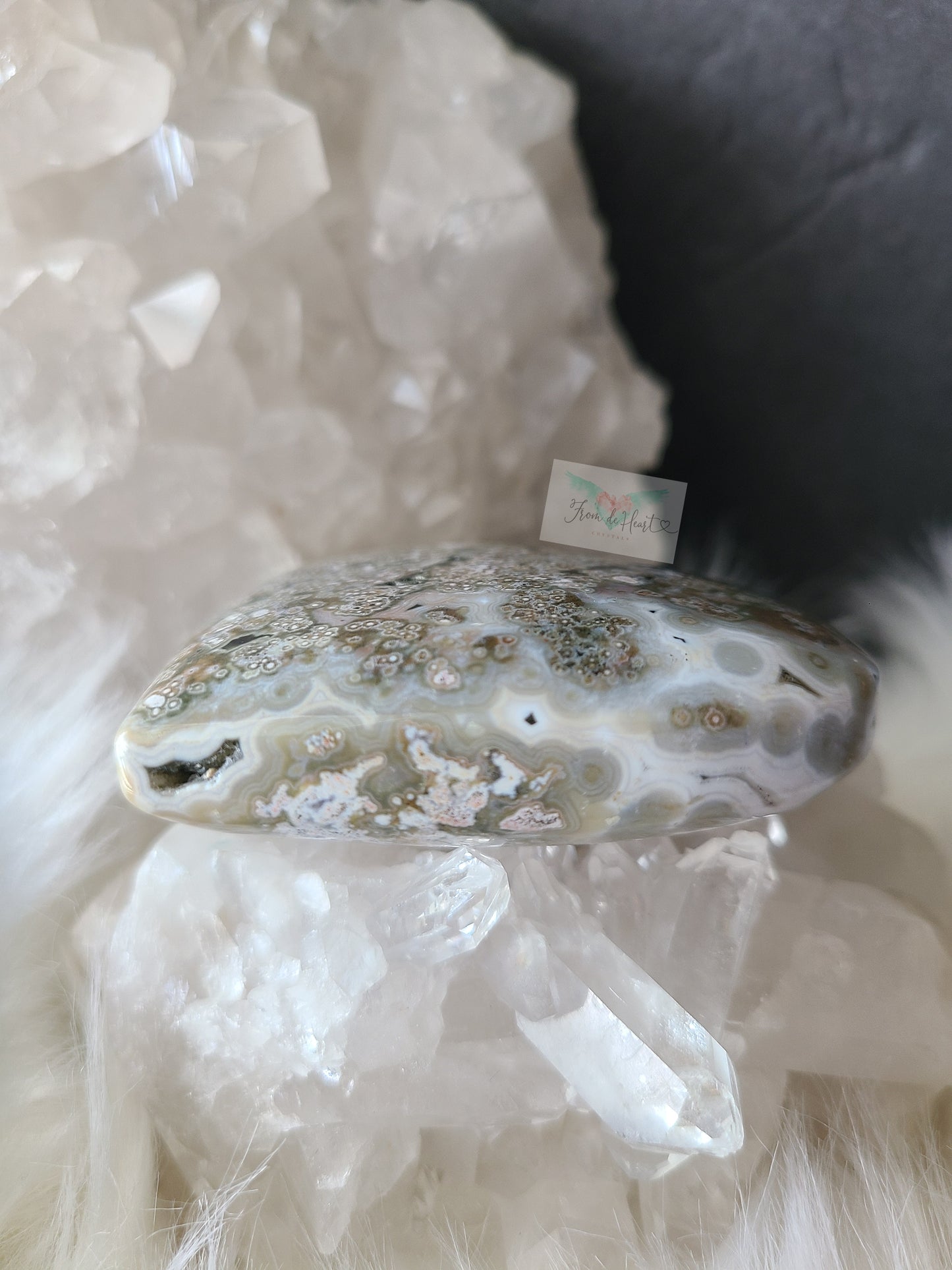 Orbicular Ocean Jasper Heart