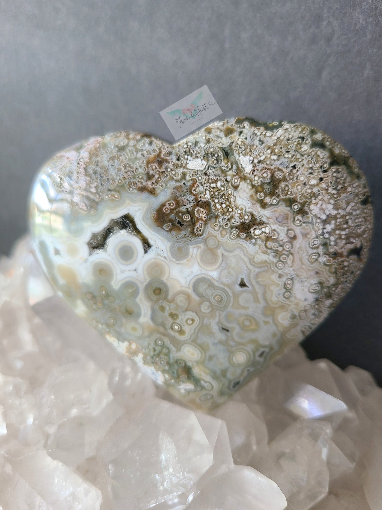 Orbicular Ocean Jasper Heart