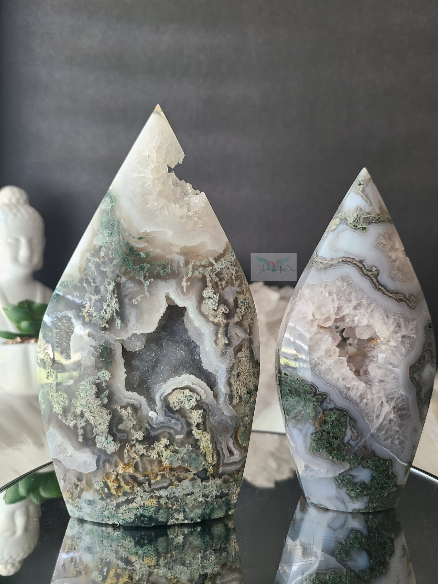 Quartz Moss Agate Portal Flame