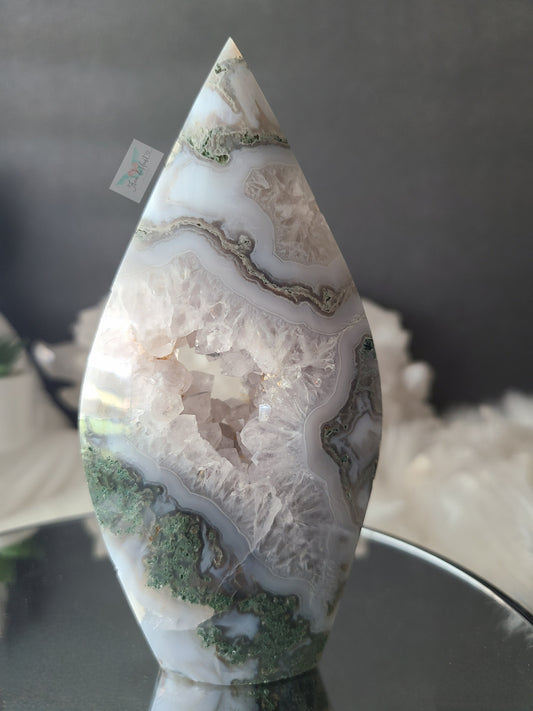 Quartz Moss Agate Portal Flame