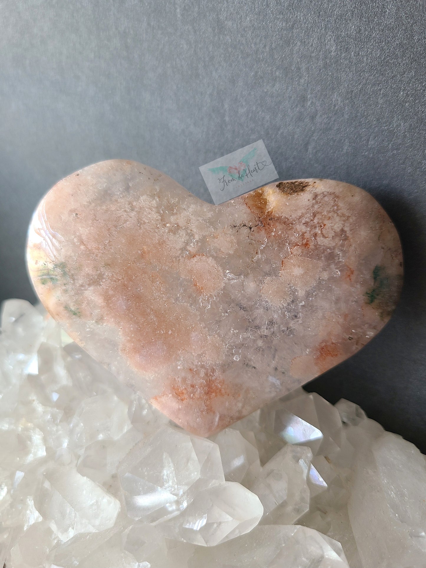 Pink Amethyst with Quartz Heart Bowl (A)