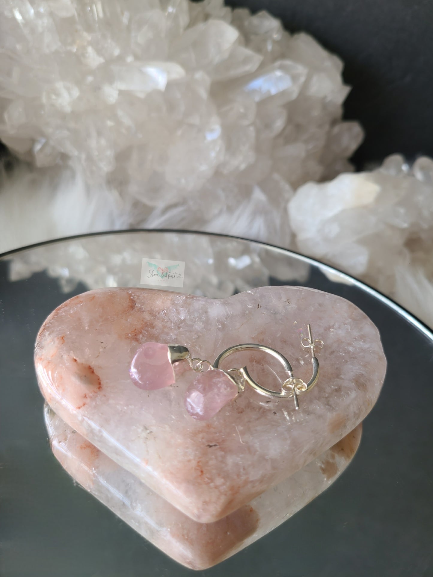 Pink Amethyst with Quartz Heart Bowl (A)