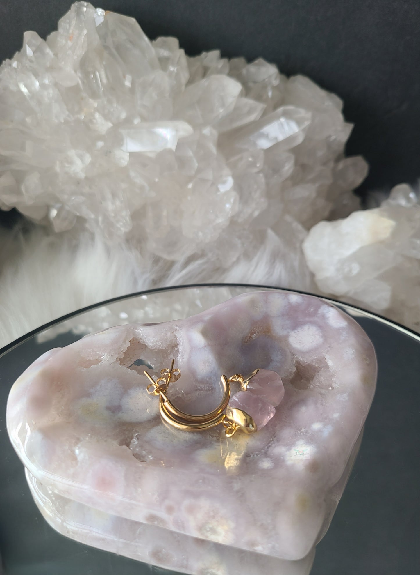 Druzy Pink Amethyst Heart Bowl (B)